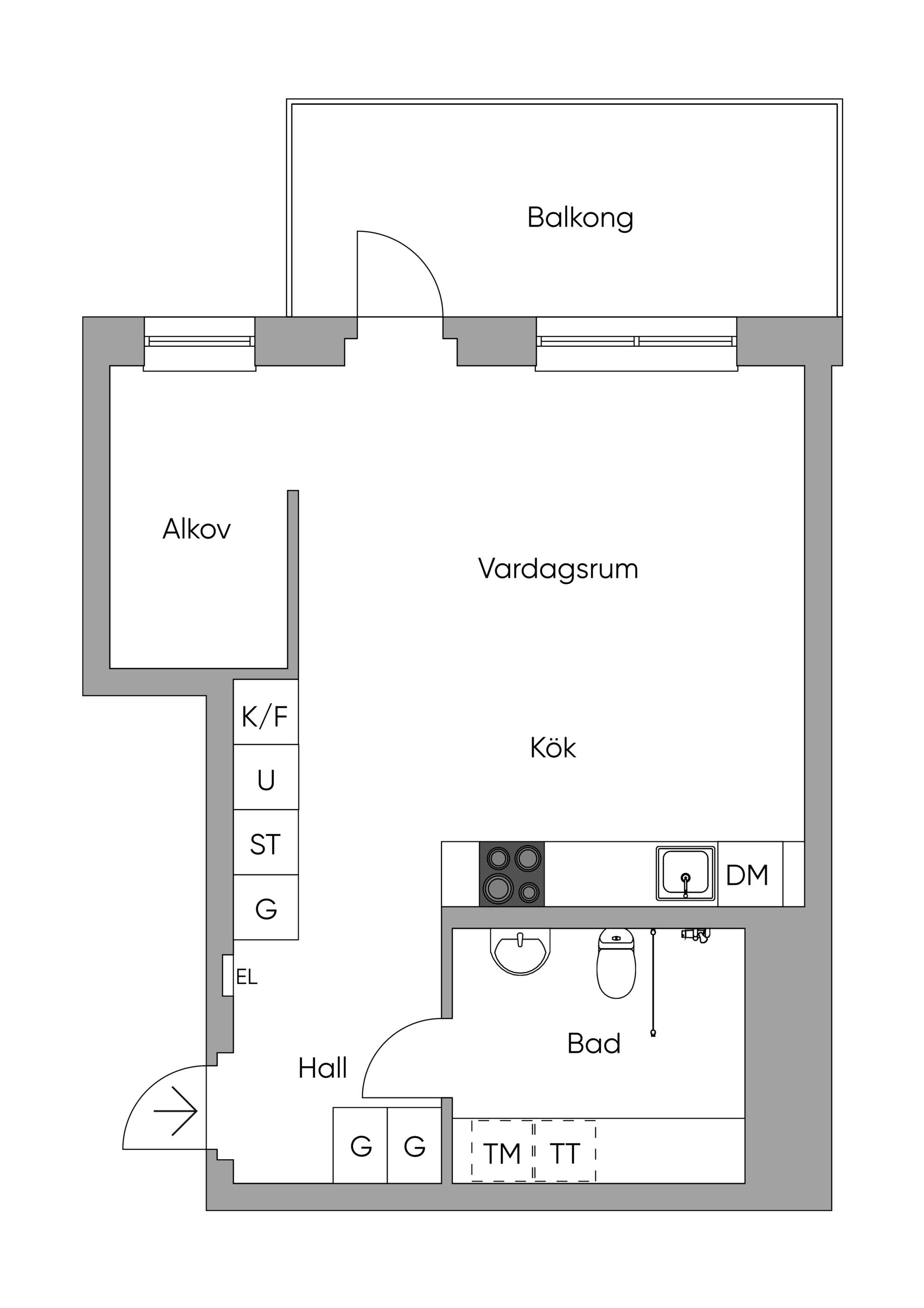 1.5 rum Lägenhet på Kavallerivägen 4D Rissne Sundbybergs kommun - bild 19