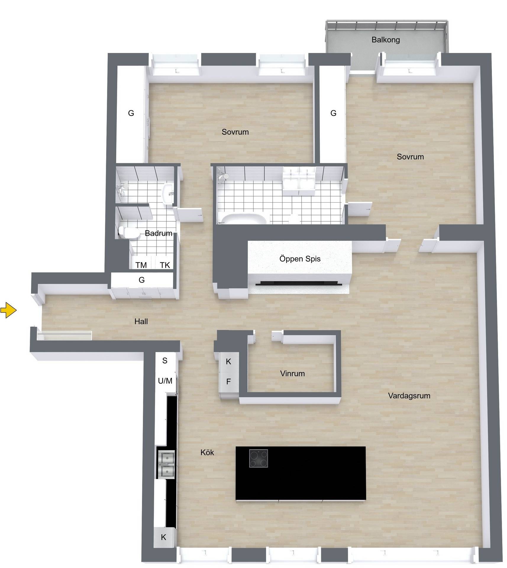 3 rum Lägenhet på Vaksalagatan 43 Fålhagen Uppsala kommun - bild 38