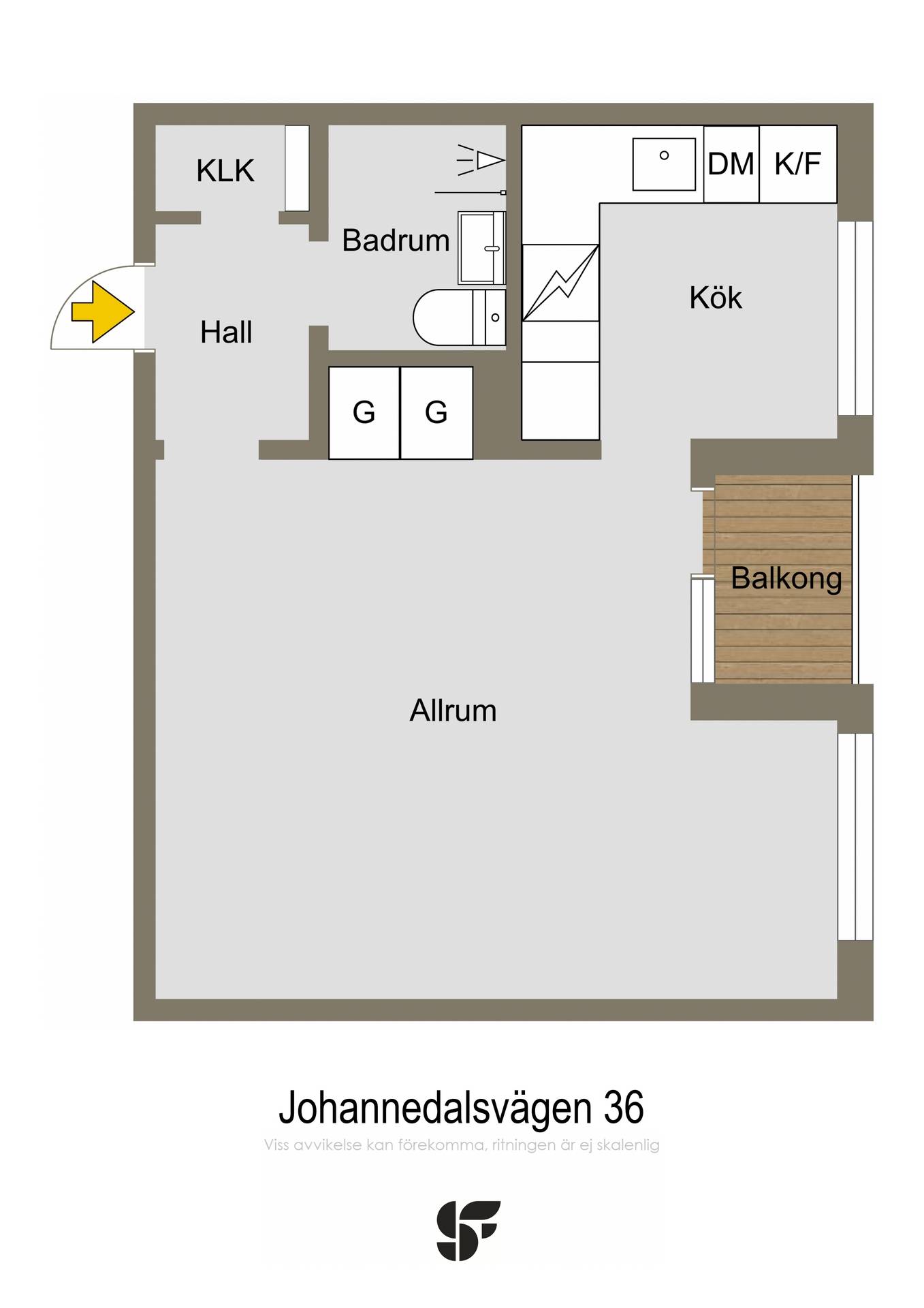 1 rum Lägenhet på Johannedalsvägen 36 Sundsbruk Sundsvalls kommun - bild 15