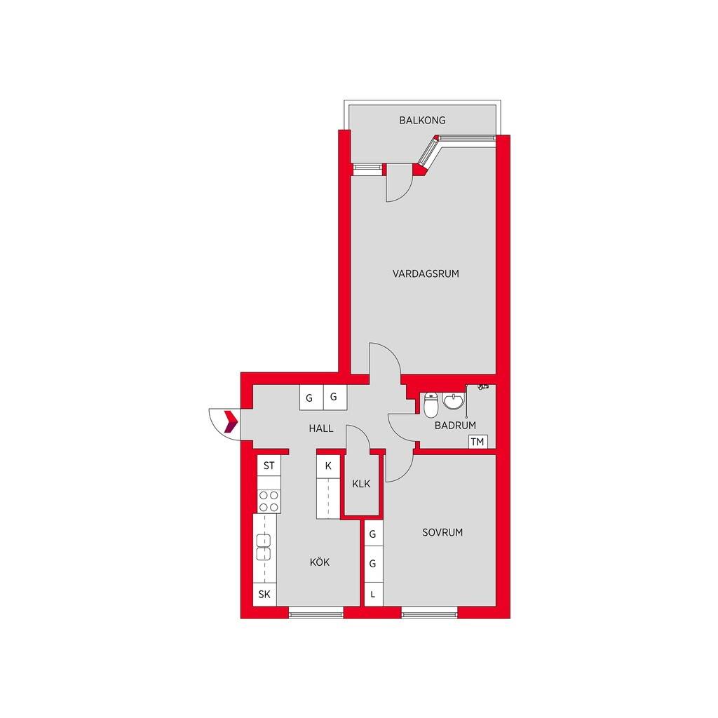 2 rum Lägenhet på Skogsgatan 5B Örnsköldsvik Örnsköldsviks kommun - bild 17