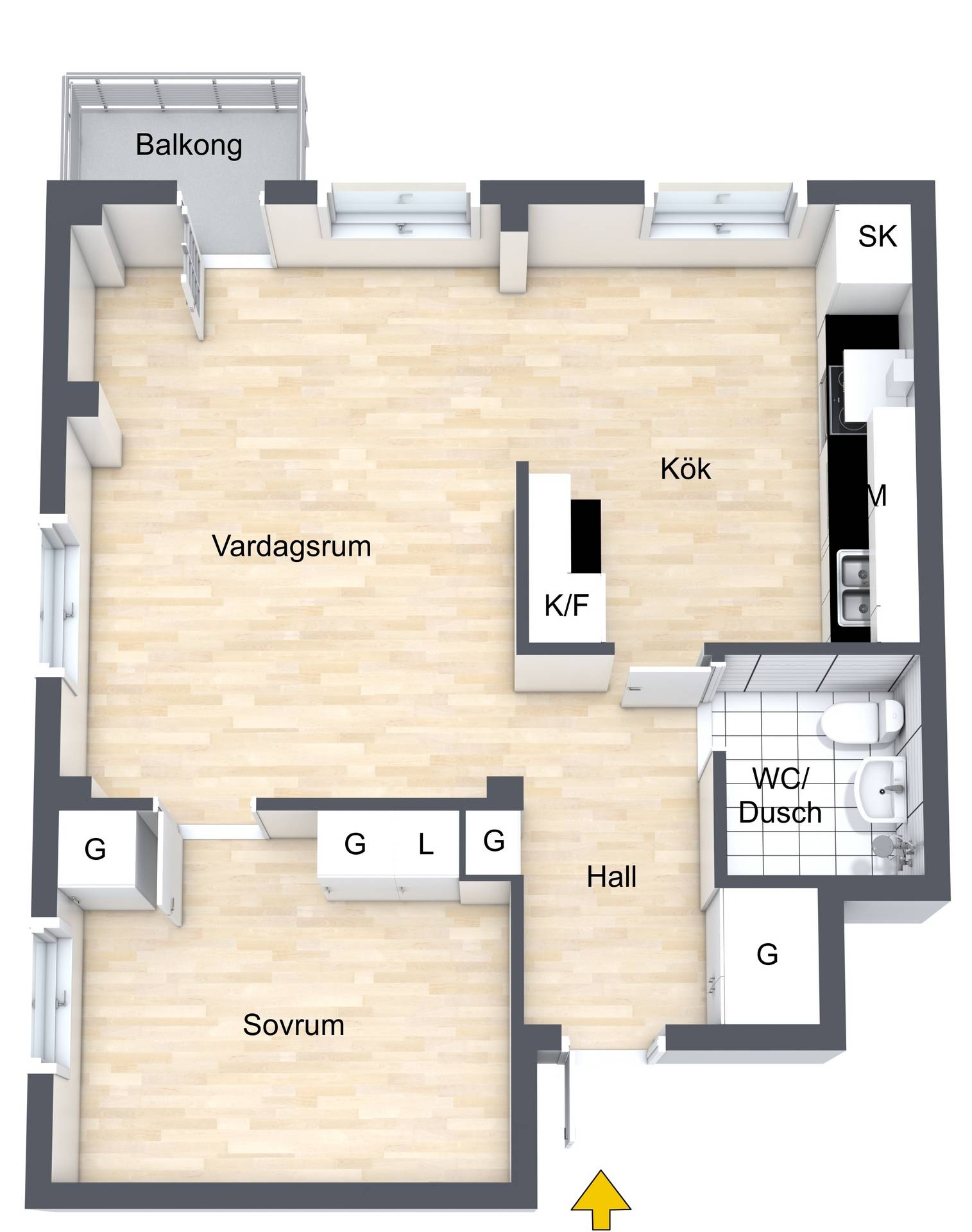 2 rum Lägenhet på Karlsrogatan 81 Eriksberg Uppsala kommun - bild 32