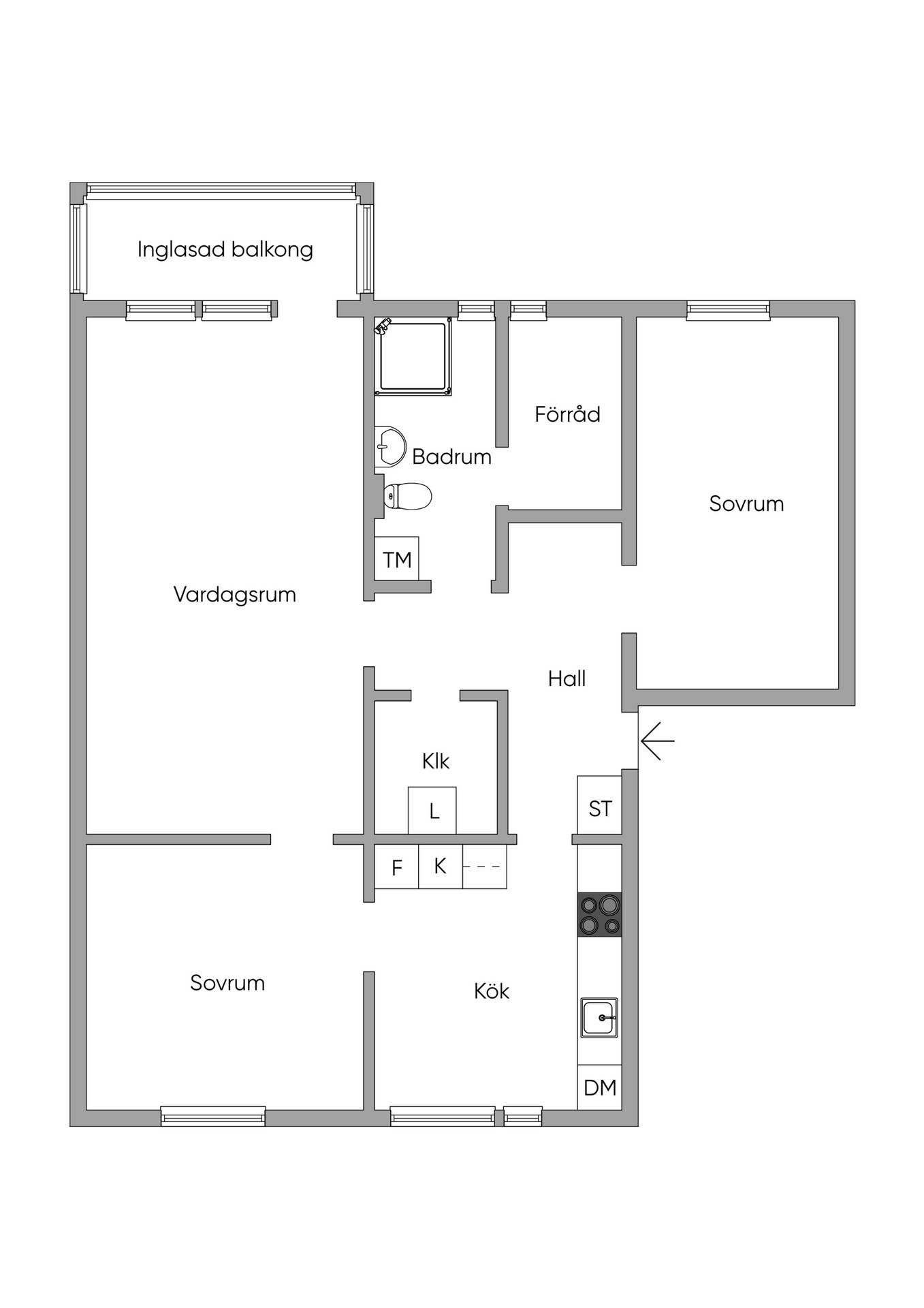 3 rum Lägenhet på Oxelvägen 4B Smedby Kalmar kommun - bild 17