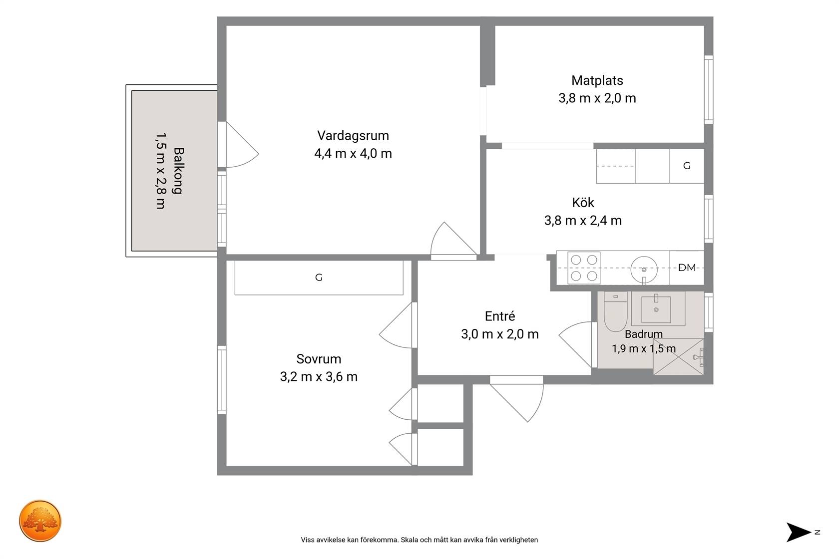 2 rum Lägenhet på Tingstugatan 32B Tingstuhöjden Strängnäs kommun - bild 32