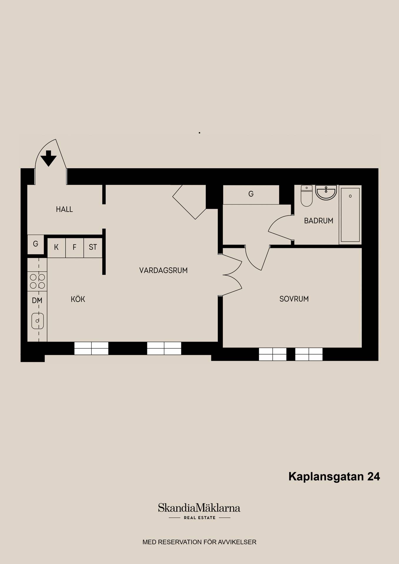 2 rum Lägenhet på Kaplansgatan 24 Centralt Gävle kommun - bild 31
