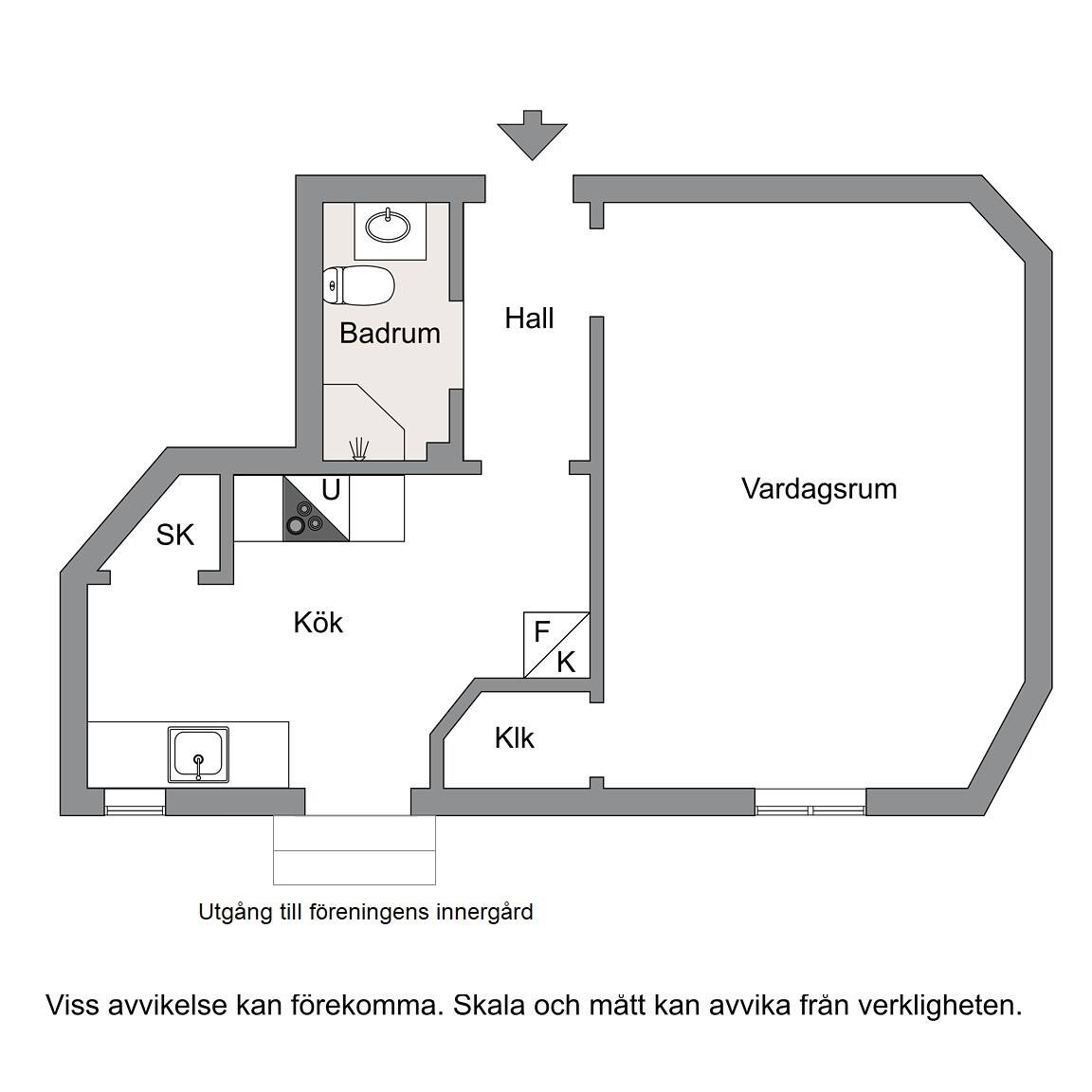 1 rum Lägenhet på Lorensbergsgatan 1A, mot innergård Hornstull Stockholms kommun - bild 33