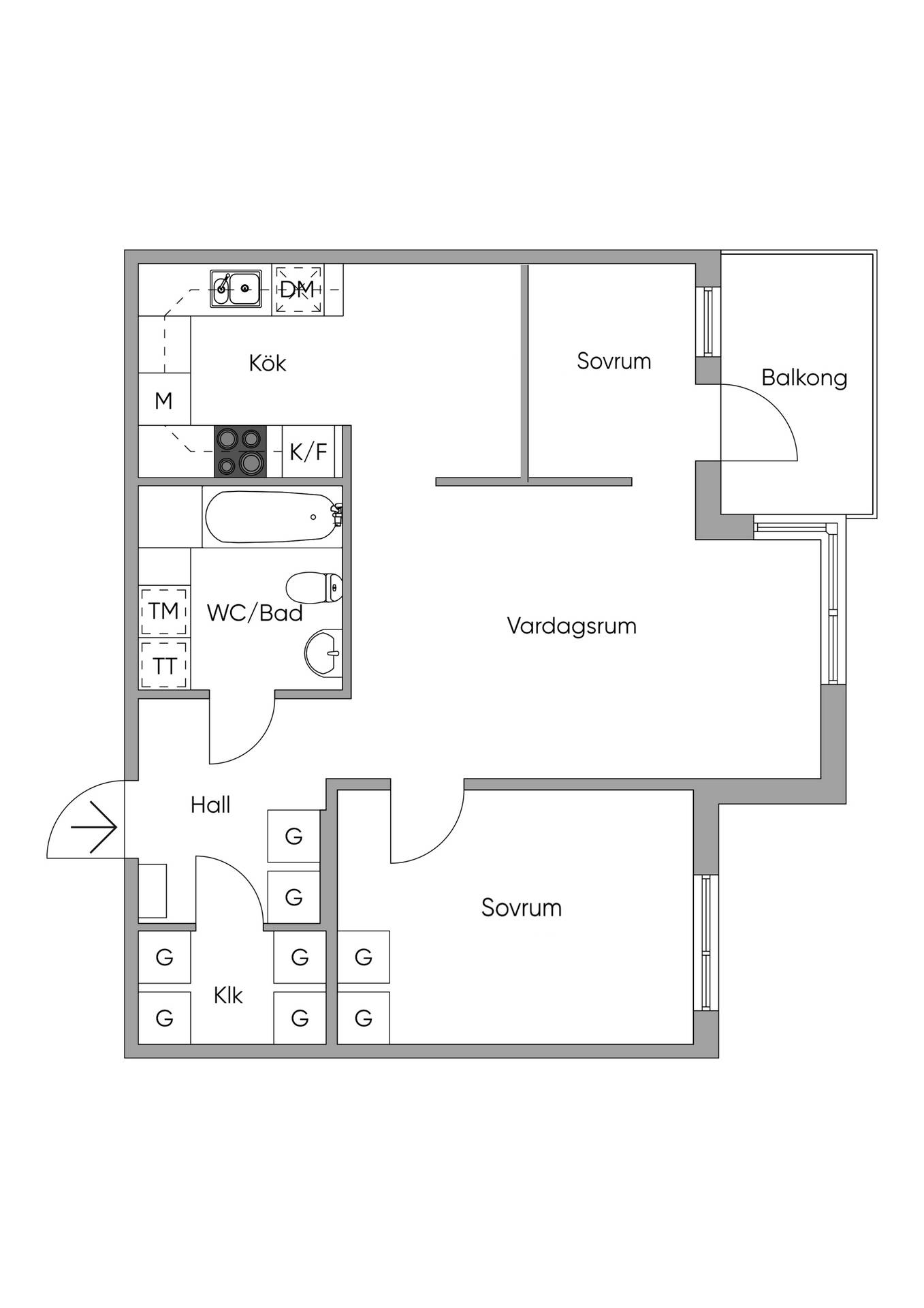 2 rum Lägenhet på Vingårdsgatan 6 Liljeholmskajen Stockholms kommun - bild 33