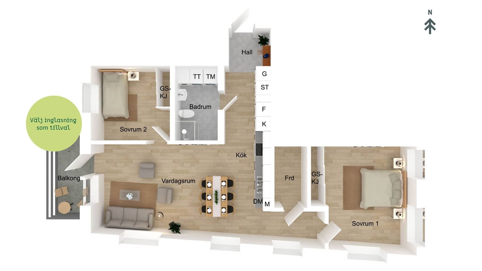 3 rum Lägenhet på Sjöfartsgatan 30-34 Borstahusen Landskrona kommun - bild 7