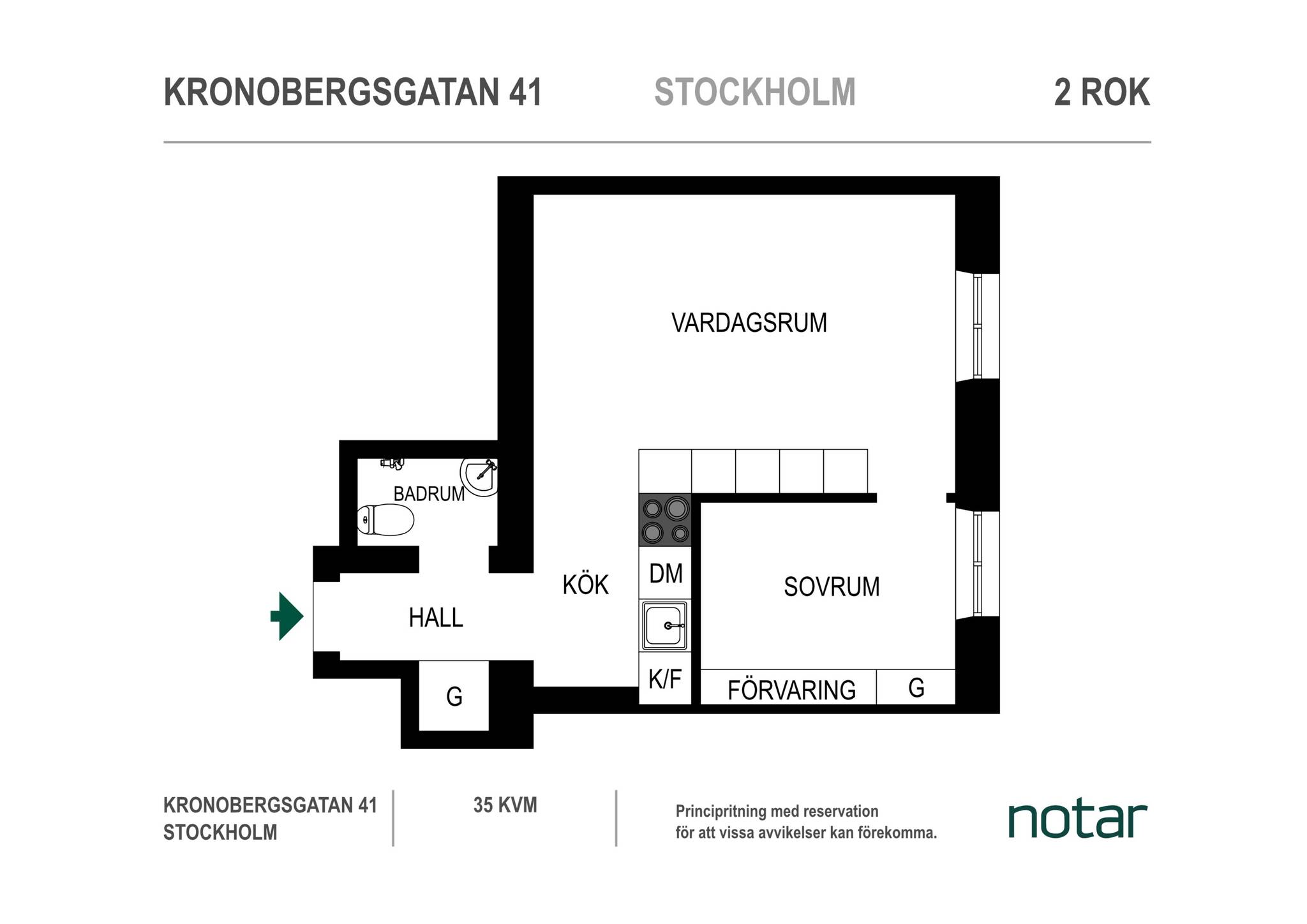 2 rum Lägenhet på Kronobergsgatan 41 Kungsholmen Stockholms kommun - bild 20