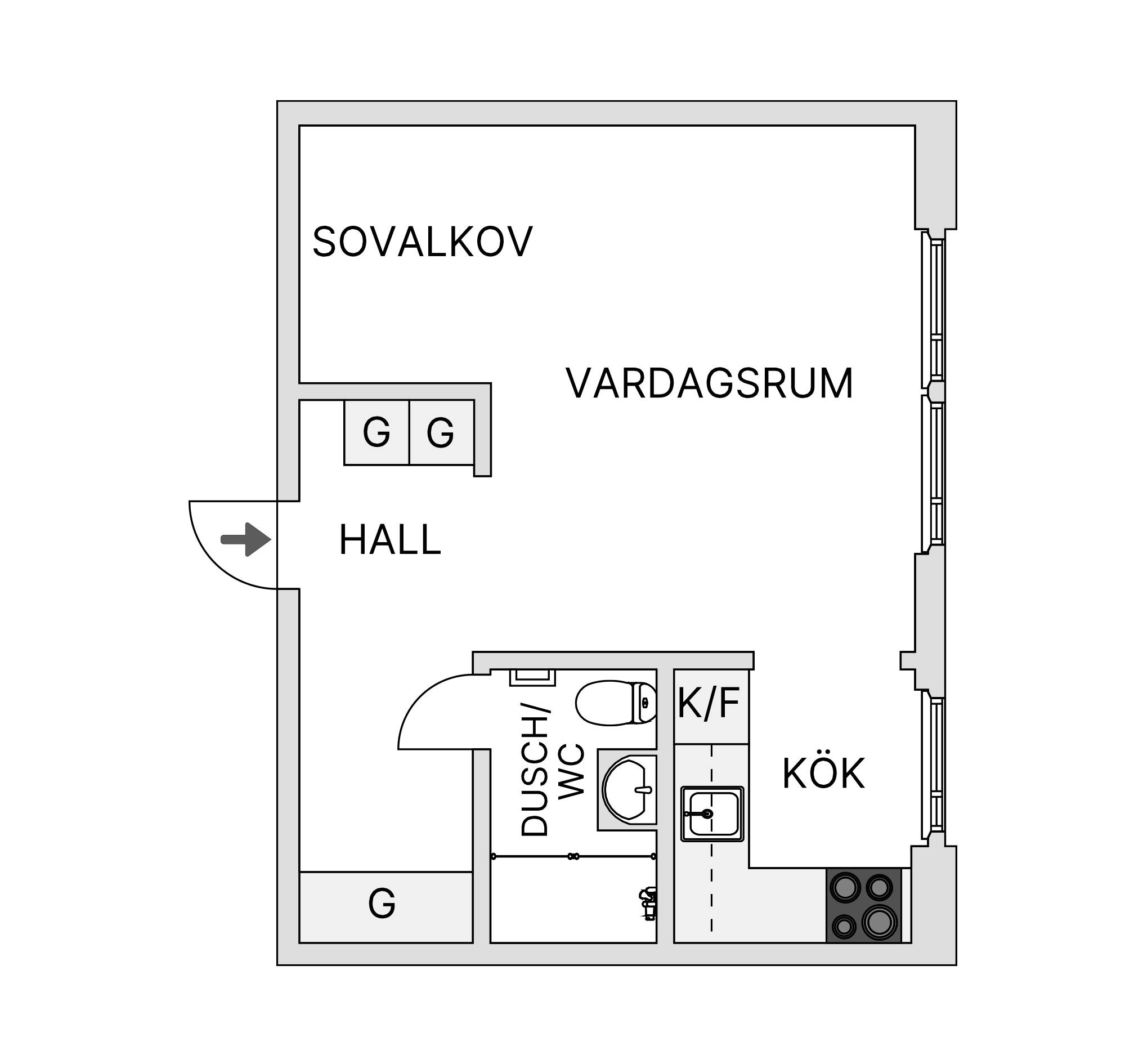 1 rum Lägenhet på Ektorpsvägen 9 Ektorp Nacka kommun - bild 14