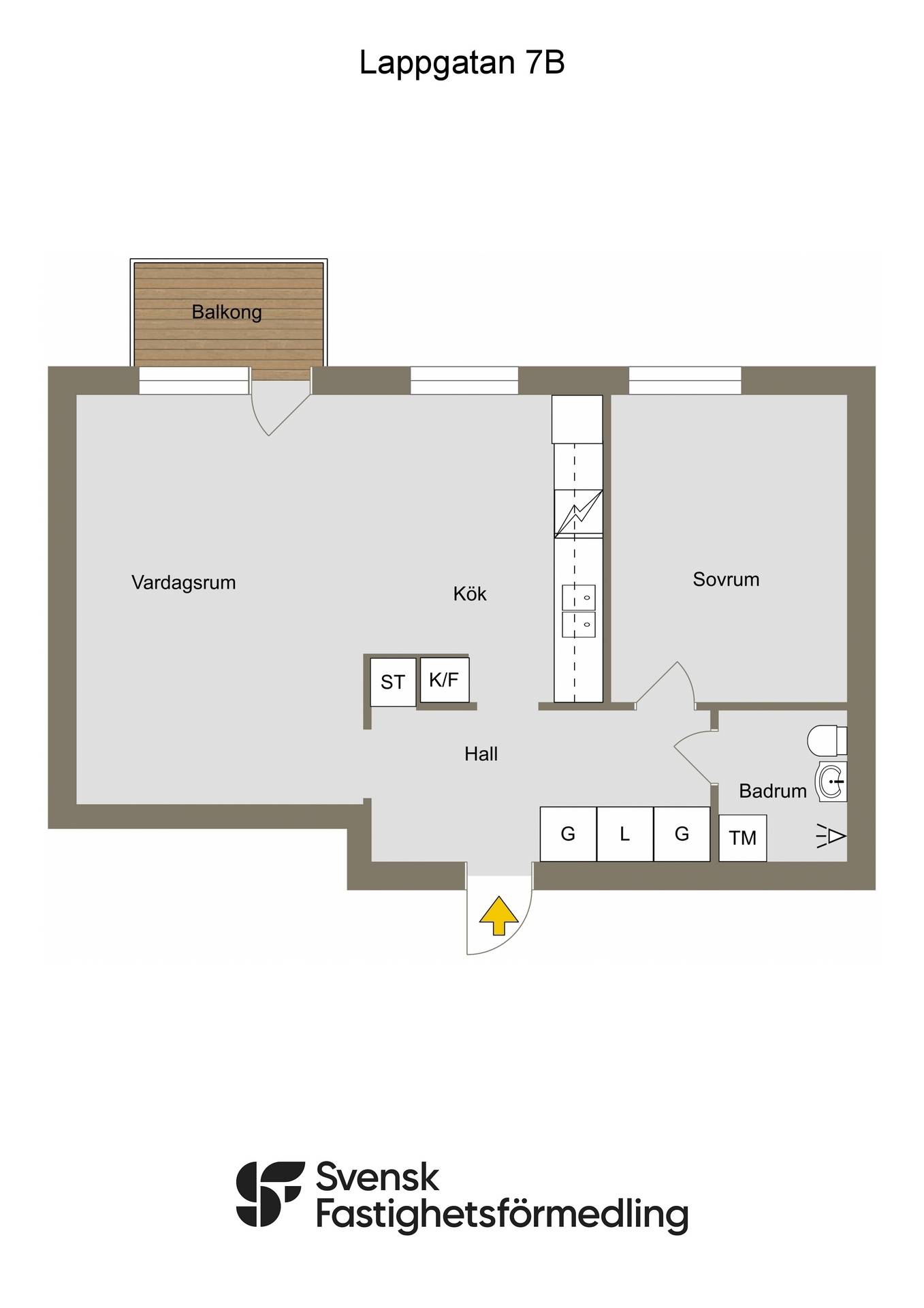2 rum Lägenhet på Lappgatan 7B Högalid Kiruna kommun - bild 19