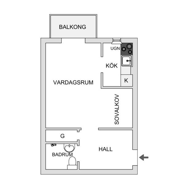 1 rum Lägenhet på Hallandsgatan 50B, 4 tr Södermalm - Katarina Stockholms kommun - bild 29