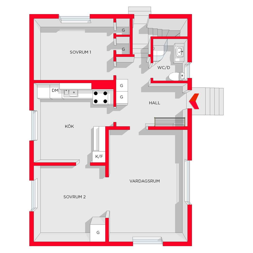 3 rum Villa på Egnahemsvägen 22 Sandared Borås kommun - bild 18