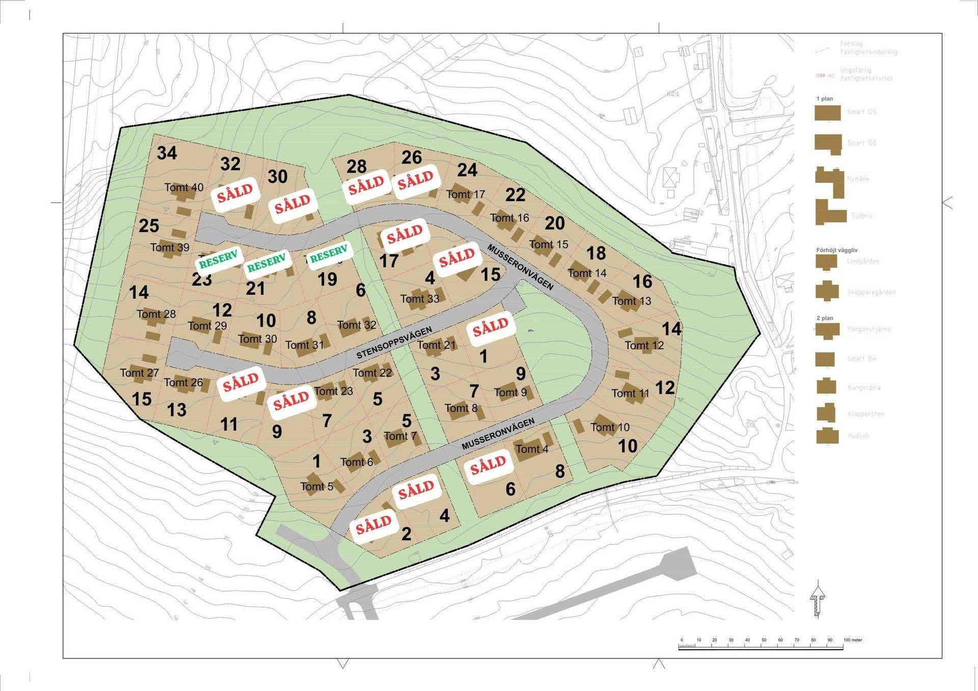 tomt på Musseronvägen/Stensoppsvägen Tallskogen, Falu kommun - bild 1
