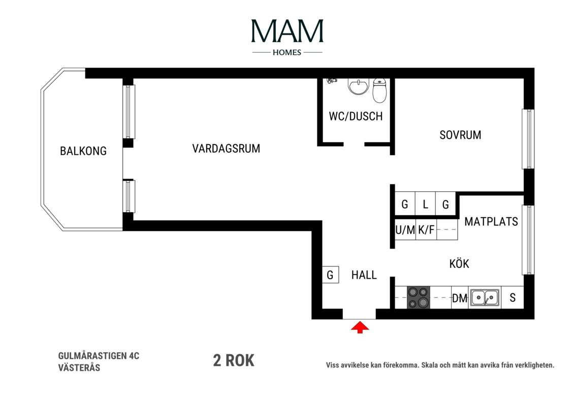 2 rum Lägenhet på Gulmårastigen 4C Gideonsberg Västerås kommun - bild 22