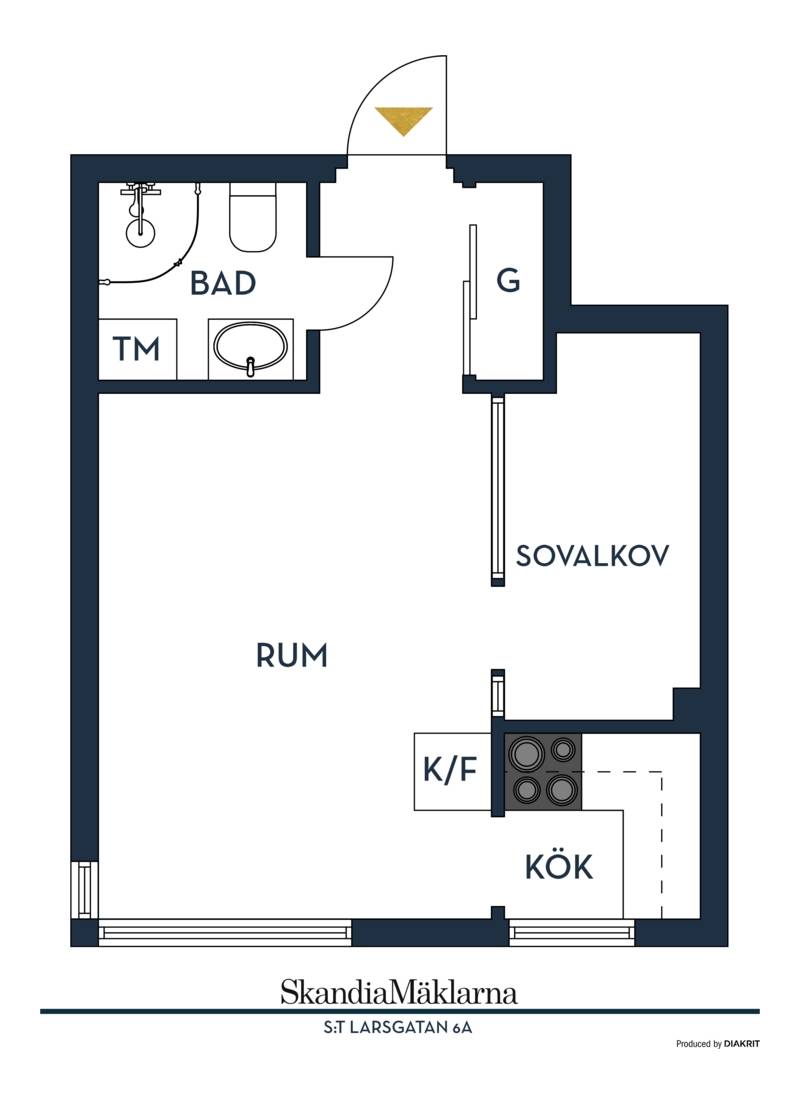 1 rum Lägenhet på S:t Larsgatan 6A Centralt/Vasastaden Linköpings kommun - bild 15