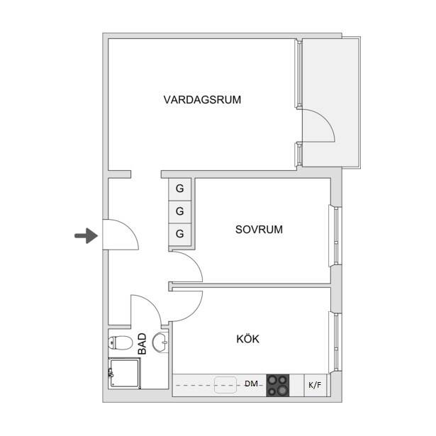 2 rum Lägenhet på Kullagatan 4B Linköpings kommun - bild 14