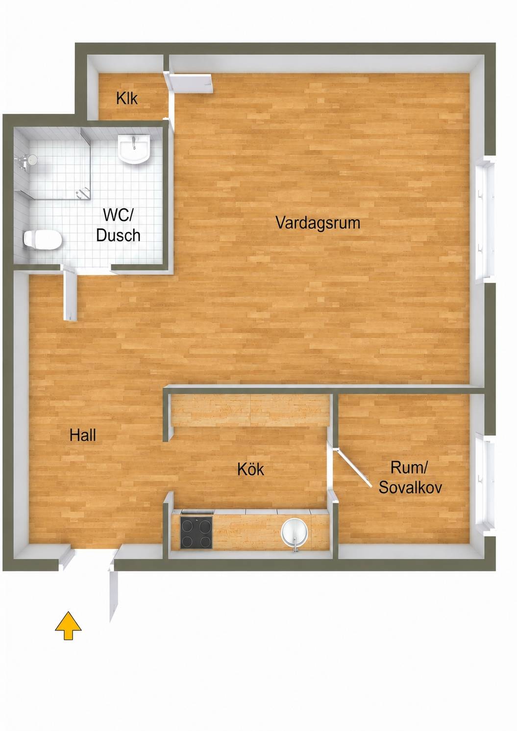 1.5 rum Lägenhet på Västra Kanalgatan 11 Södertälje Södertälje kommun - bild 12