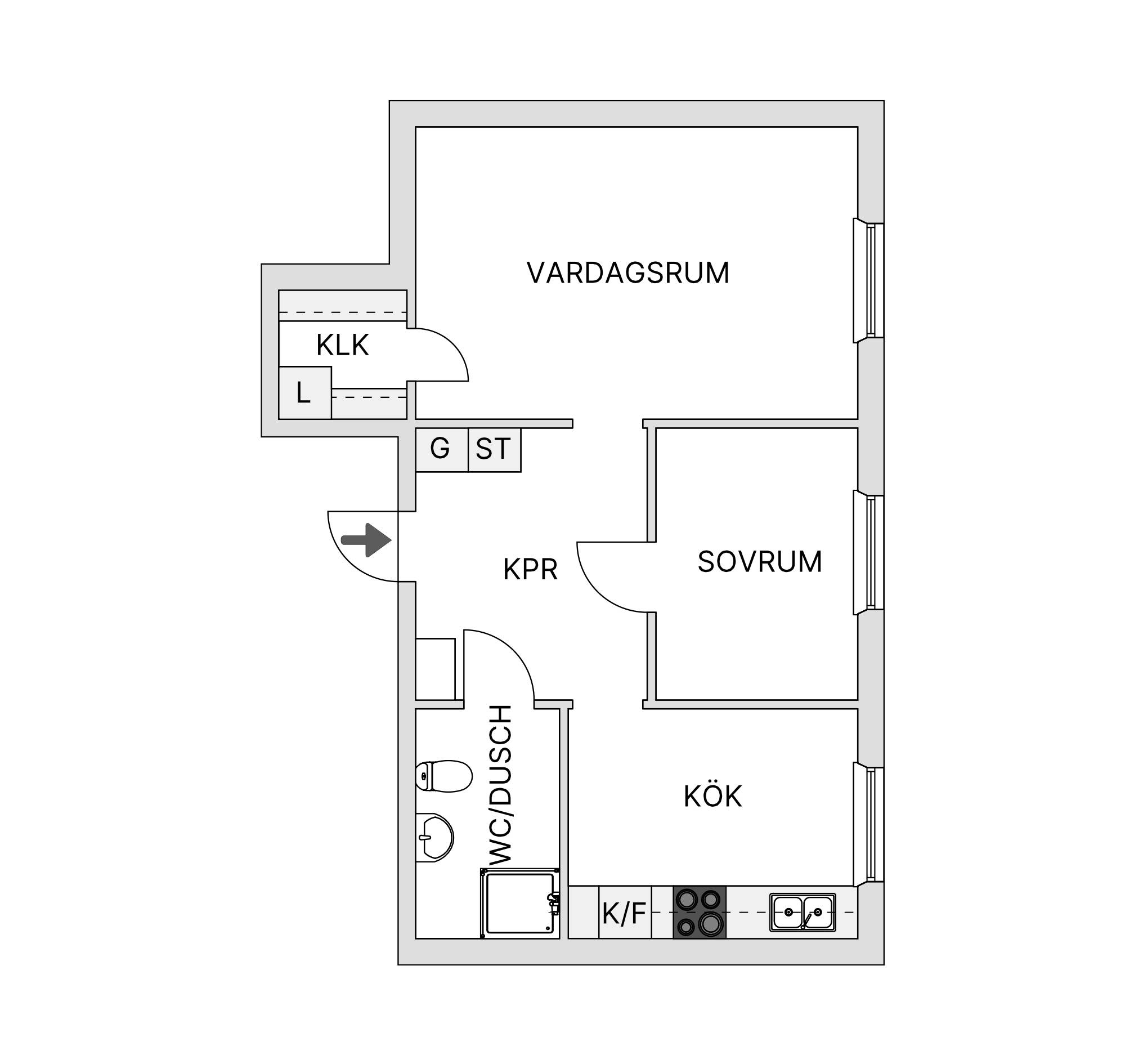 2 rum Lägenhet på Skeppsbrogatan 10 Centrum Luleå kommun - bild 17