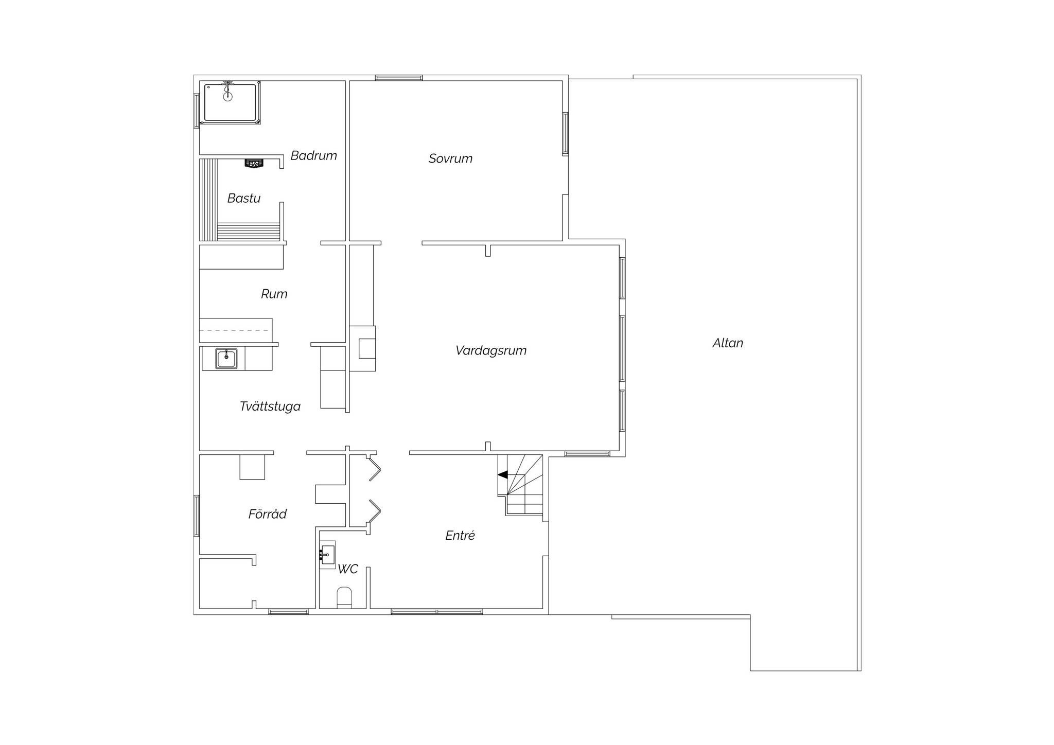 7 rum Villa på Myrtenvägen 14 Kvissleby Sundsvalls kommun - bild 49