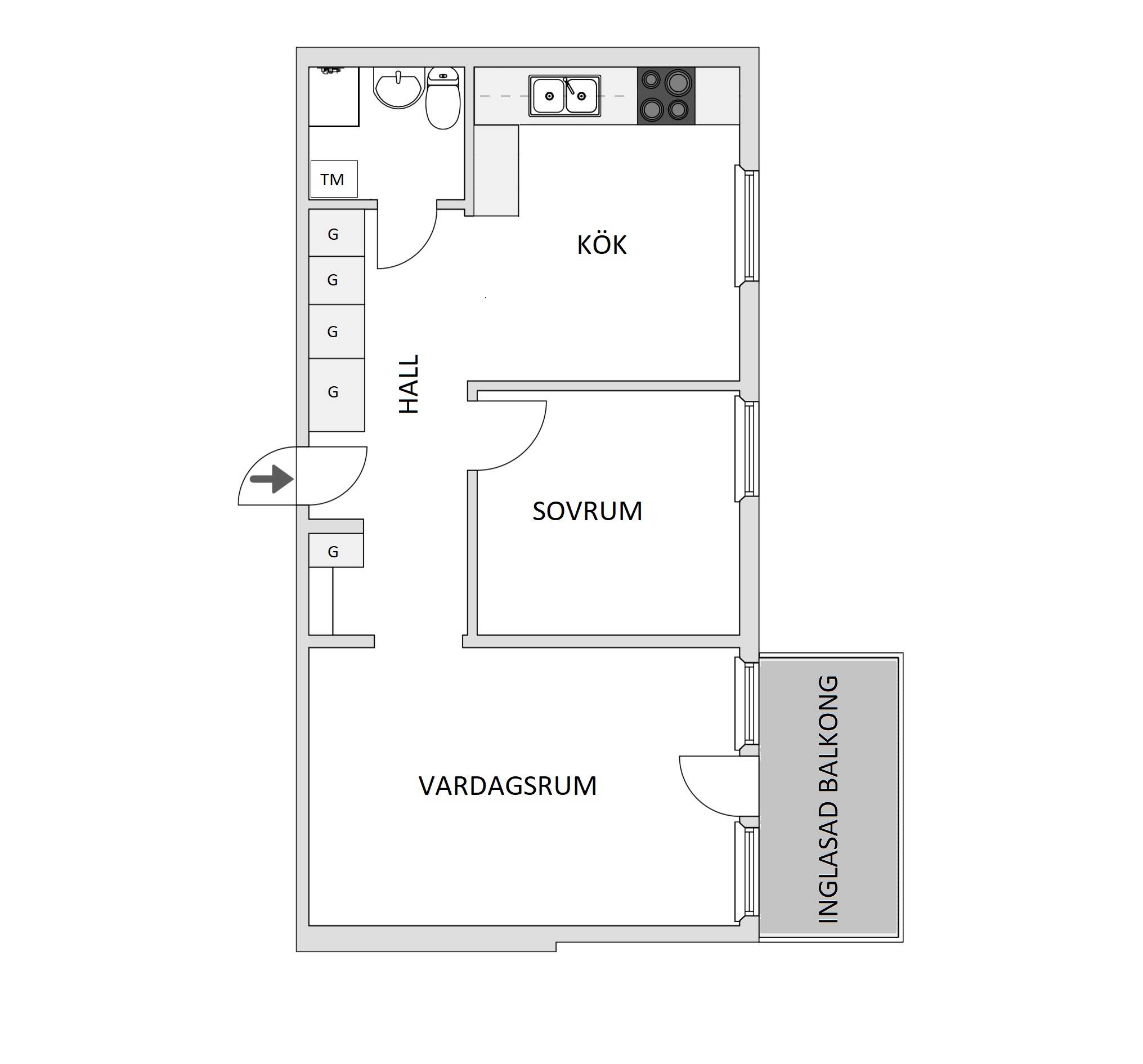 2 rum Lägenhet på Hägglundsgatan 8B Norrböle Skellefteå kommun - bild 44