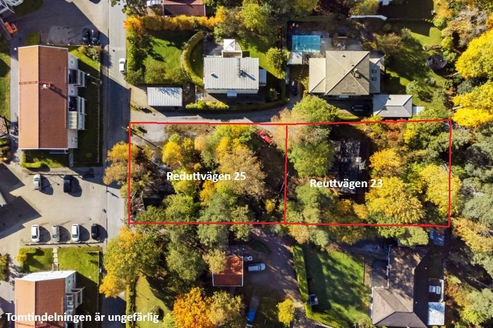 tomt på Reduttvägen 25 Gribbylund, Täby kommun - bild 1
