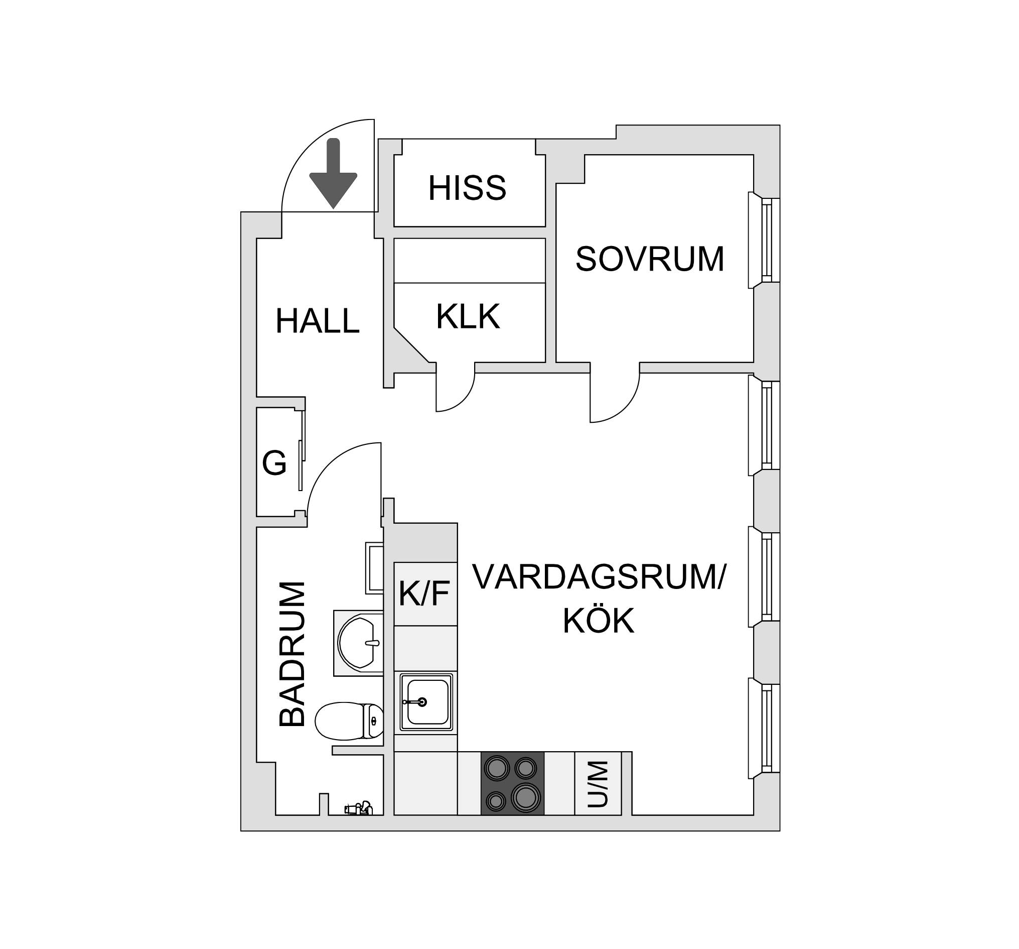 1.5 rum Lägenhet på Kungsgatan 21 Jönköping Söder Jönköpings kommun - bild 37