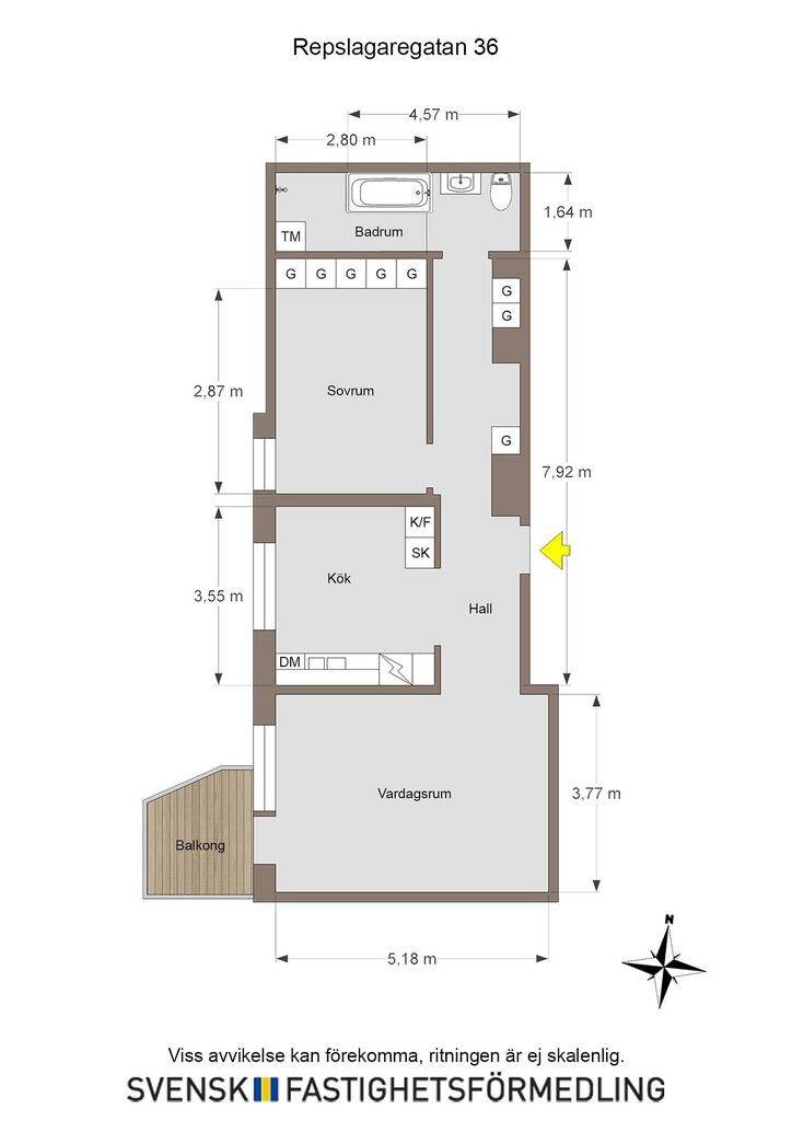 2 rum Lägenhet på Repslagaregatan 36 Centralt Linköpings kommun - bild 15