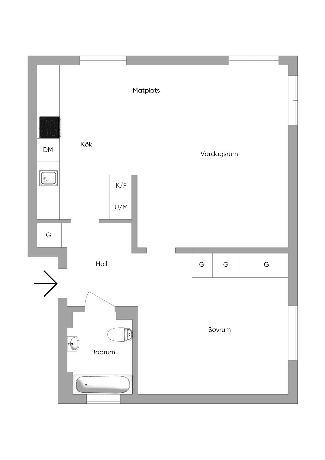 2 rum Lägenhet på Bergsgatan 6 Centralt Södertälje kommun - bild 14