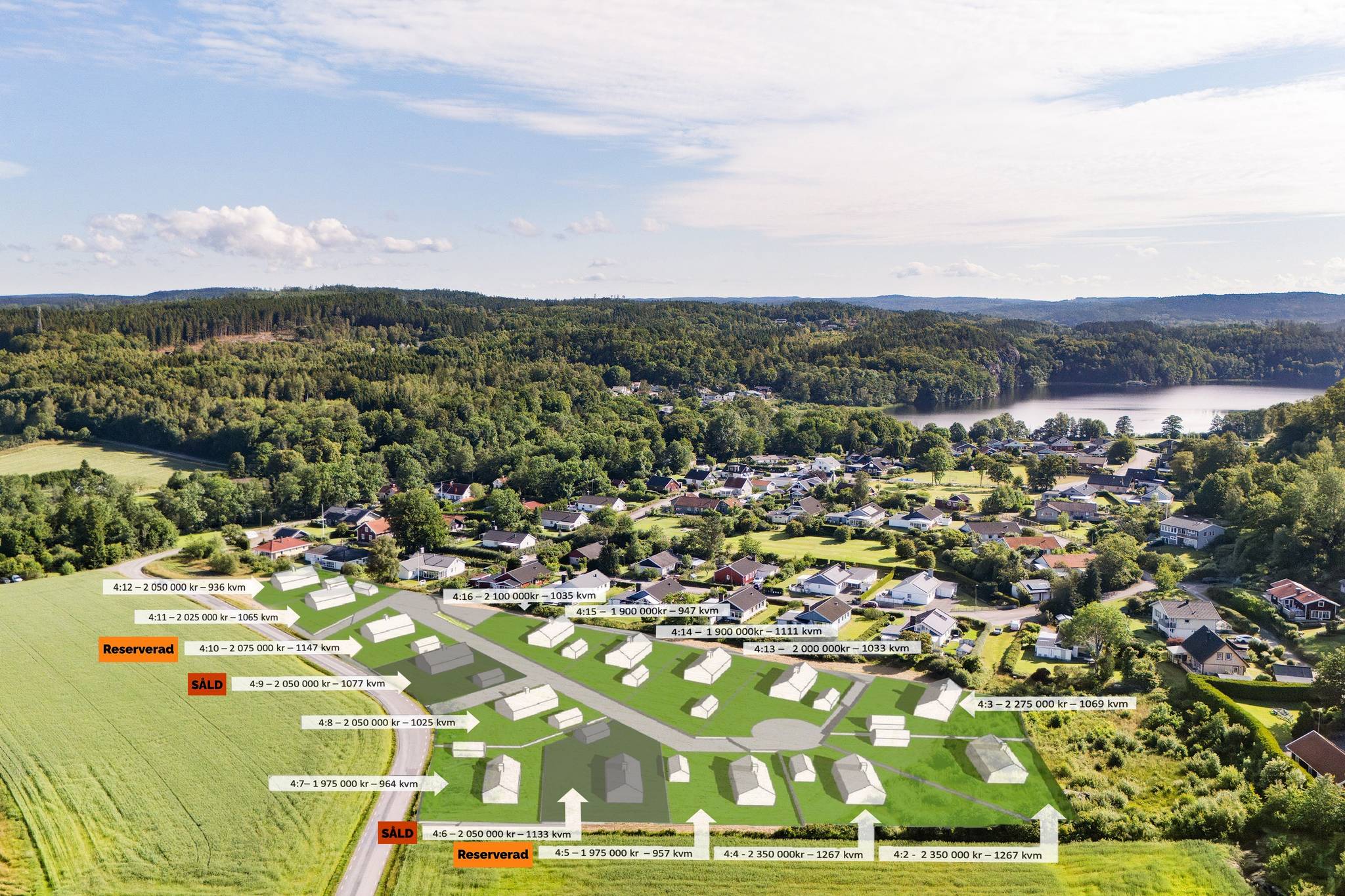 tomt på Hjälmbergsvägen Hjälm, Kungsbacka kommun - bild 1
