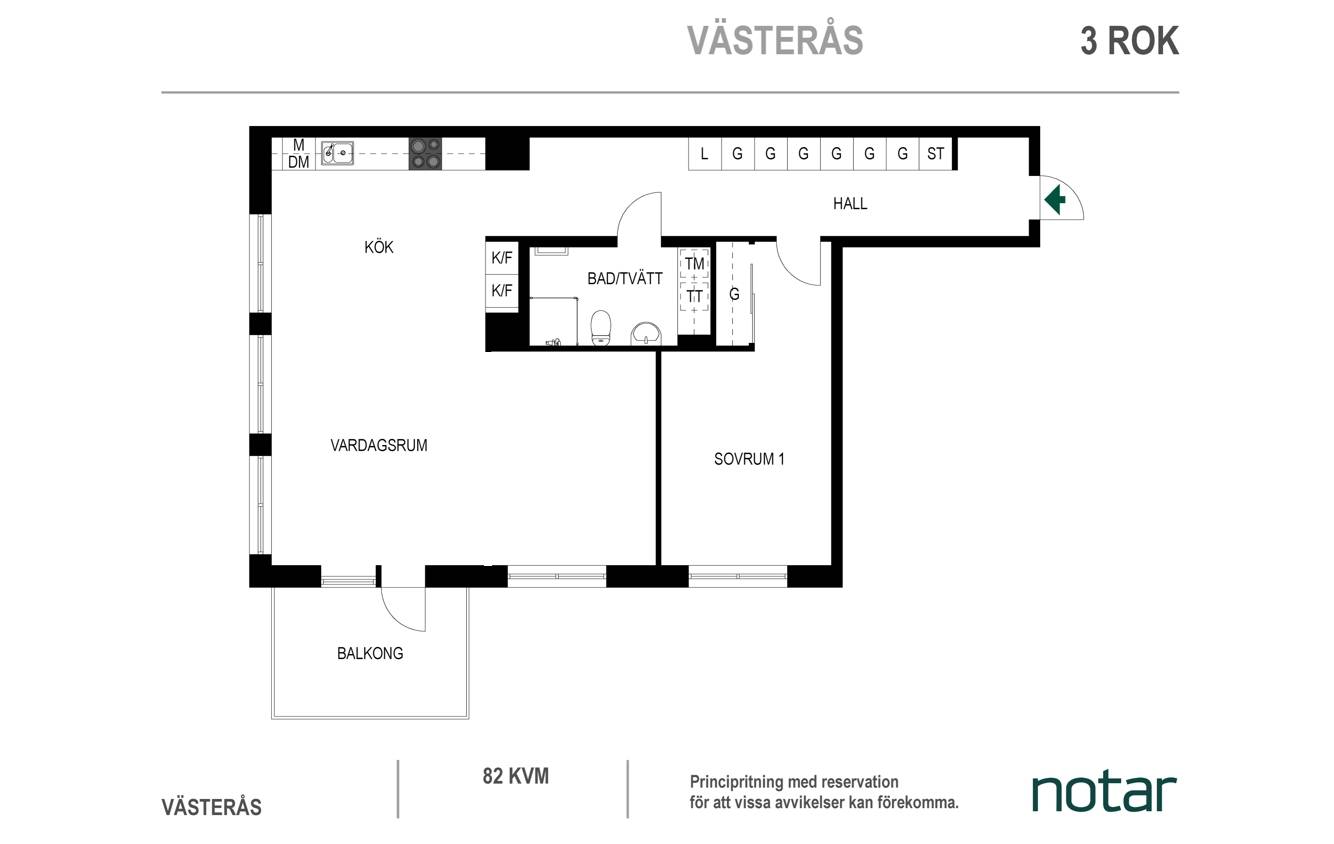 3 rum Lägenhet på Sjöjungfrugatan 2 Öster Mälarstrand Västerås kommun - bild 27