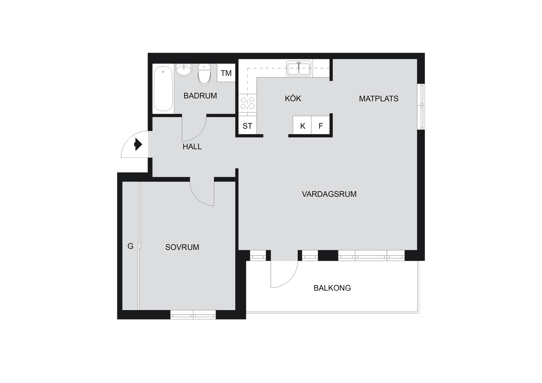 2 rum Lägenhet på Blekholmsterrassen 11, vån 5 Norrmalm - Kungsholmen - City Stockholms kommun - bild 38
