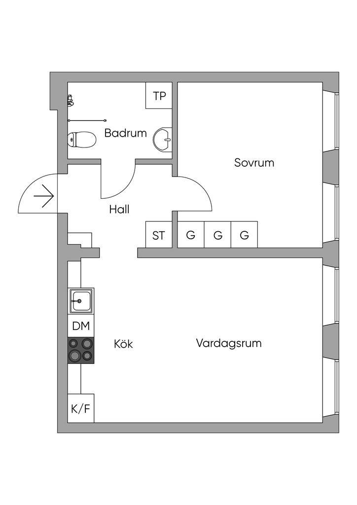 2 rum Lägenhet på Valborgsmässovägen 20D, 2tr Telefonplan Stockholms kommun - bild 19