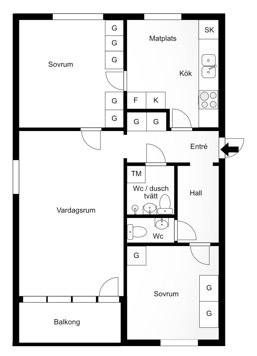 3 rum Lägenhet på Snevringevägen 68 Hallstahammar Hallstahammars kommun - bild 21
