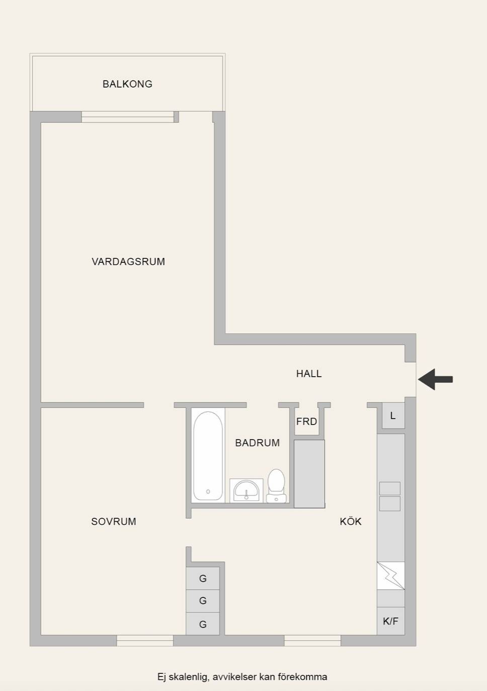 2 rum Lägenhet på Vaktbergsvägen 21B Centralt Nynäshamns kommun - bild 22