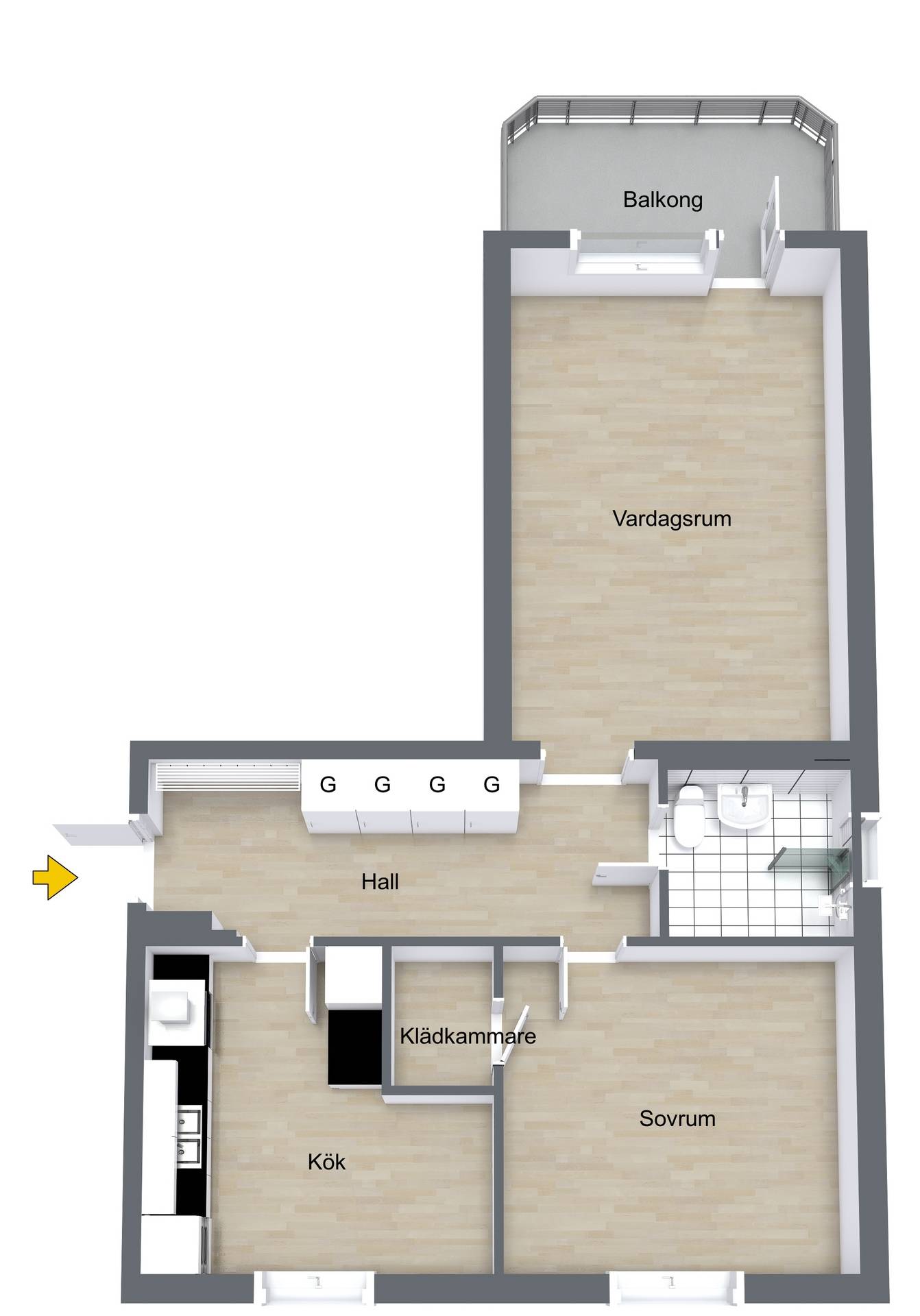 2 rum Lägenhet på Murargatan 11 Salabacke Uppsala kommun - bild 32