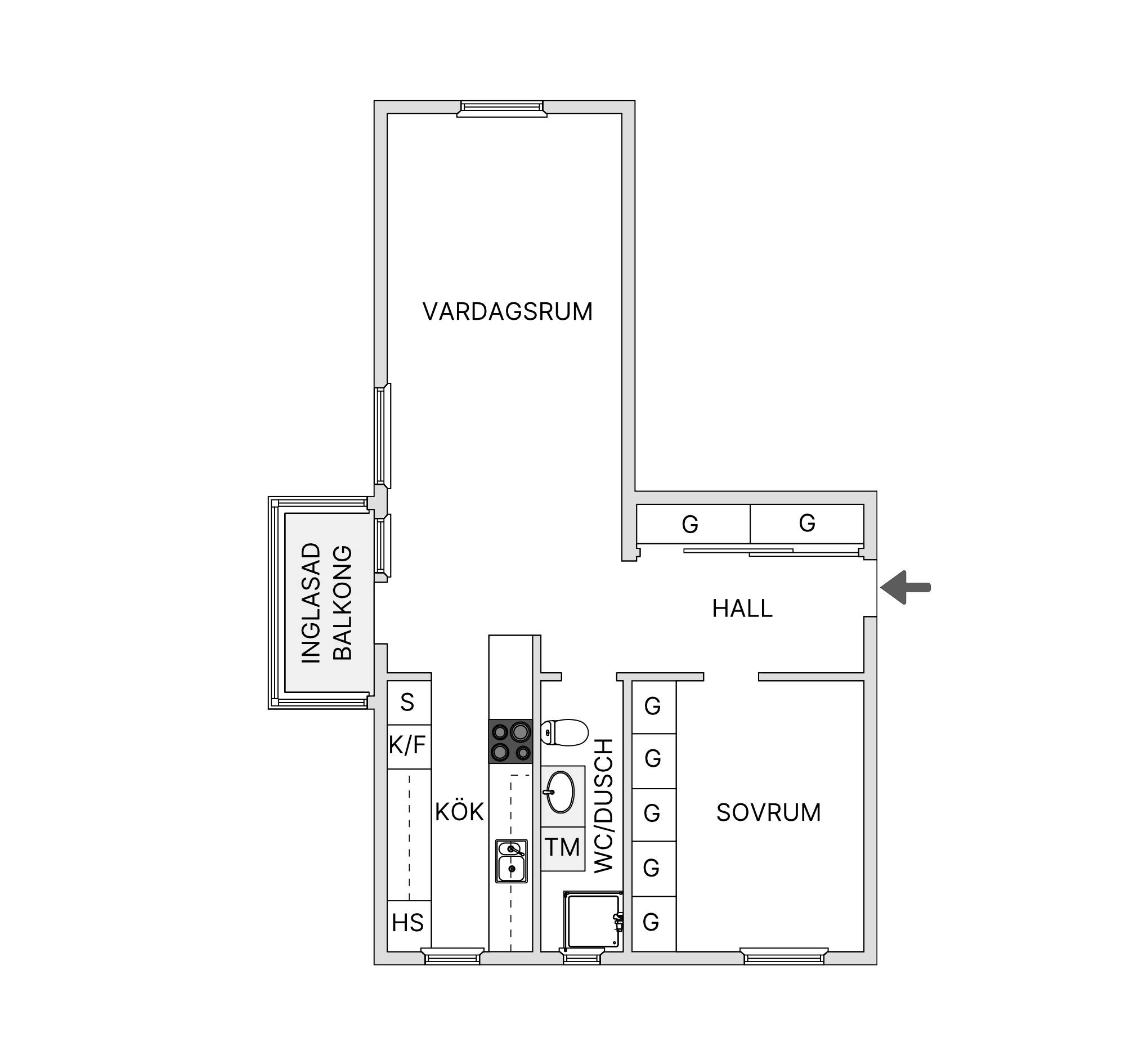 2 rum Lägenhet på Lövgatan 5 Bergviken Luleå kommun - bild 16
