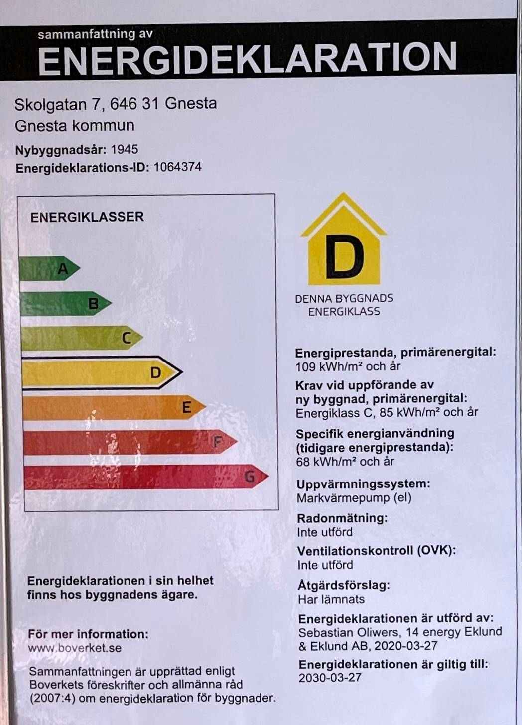 2 rum Lägenhet på Skolgatan 7 Gnesta Gnesta kommun - bild 12