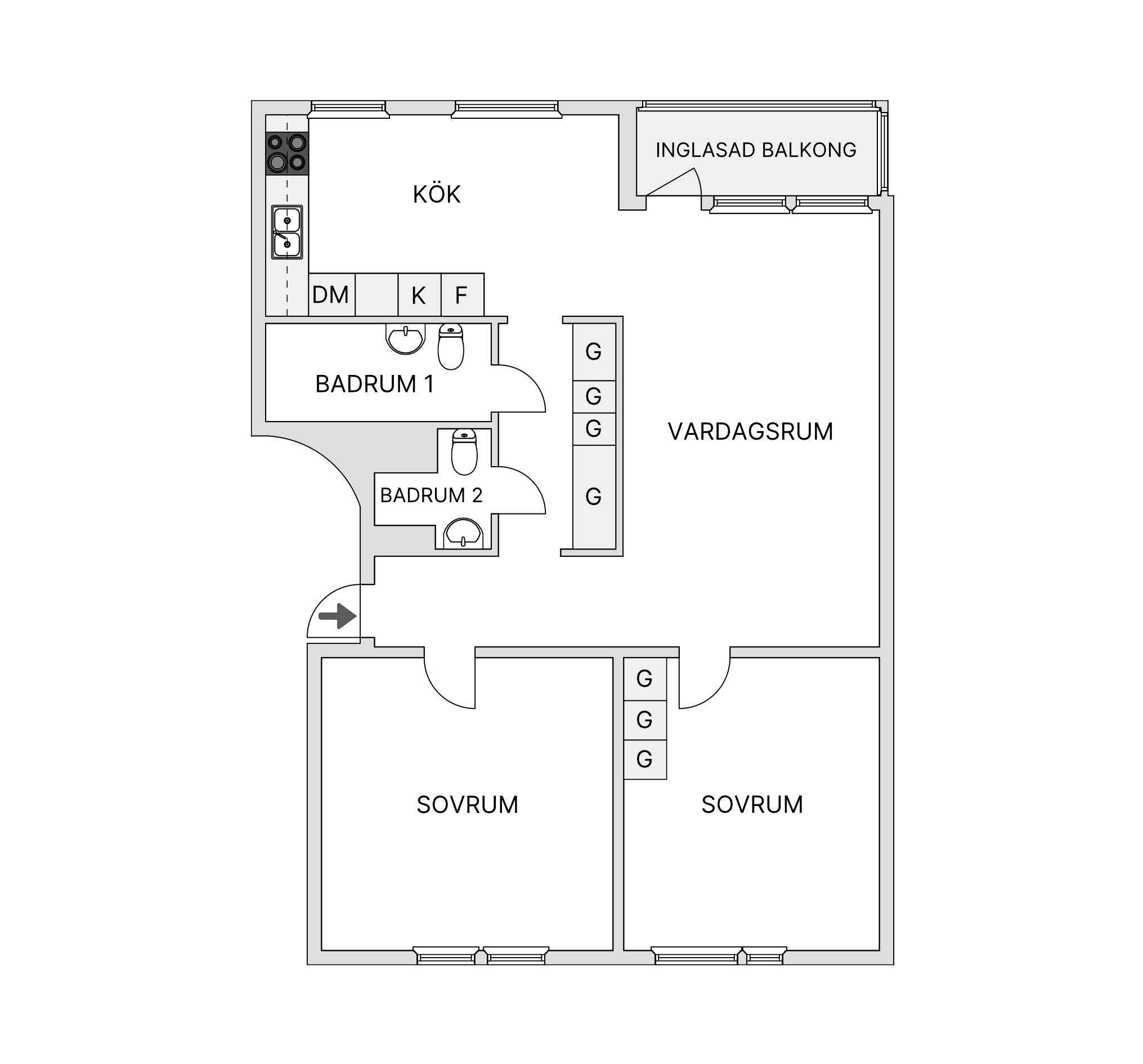 3 rum Lägenhet på Myggdalsvägen 62 4tr Tyresö Centrum Tyresö kommun - bild 15