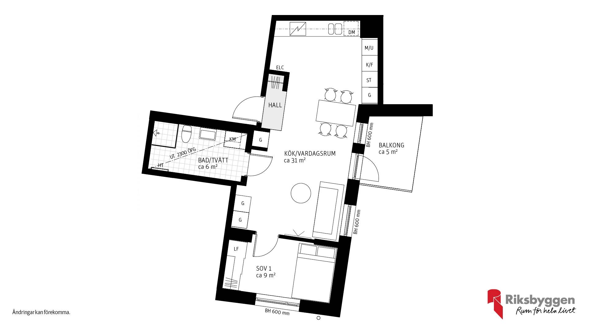 2 rum Lägenhet på Borgmästaregatan 7 A Kungsbacka kommun - bild 21
