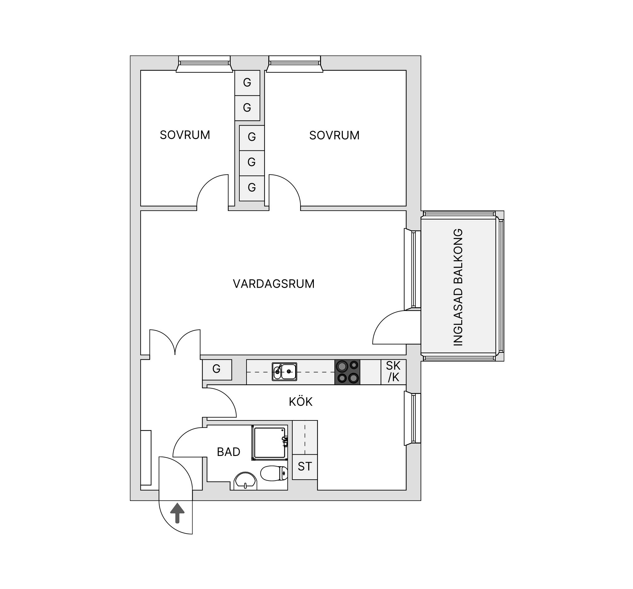 3 rum Lägenhet på Kyrkogatan 6 Centrum Luleå kommun - bild 16