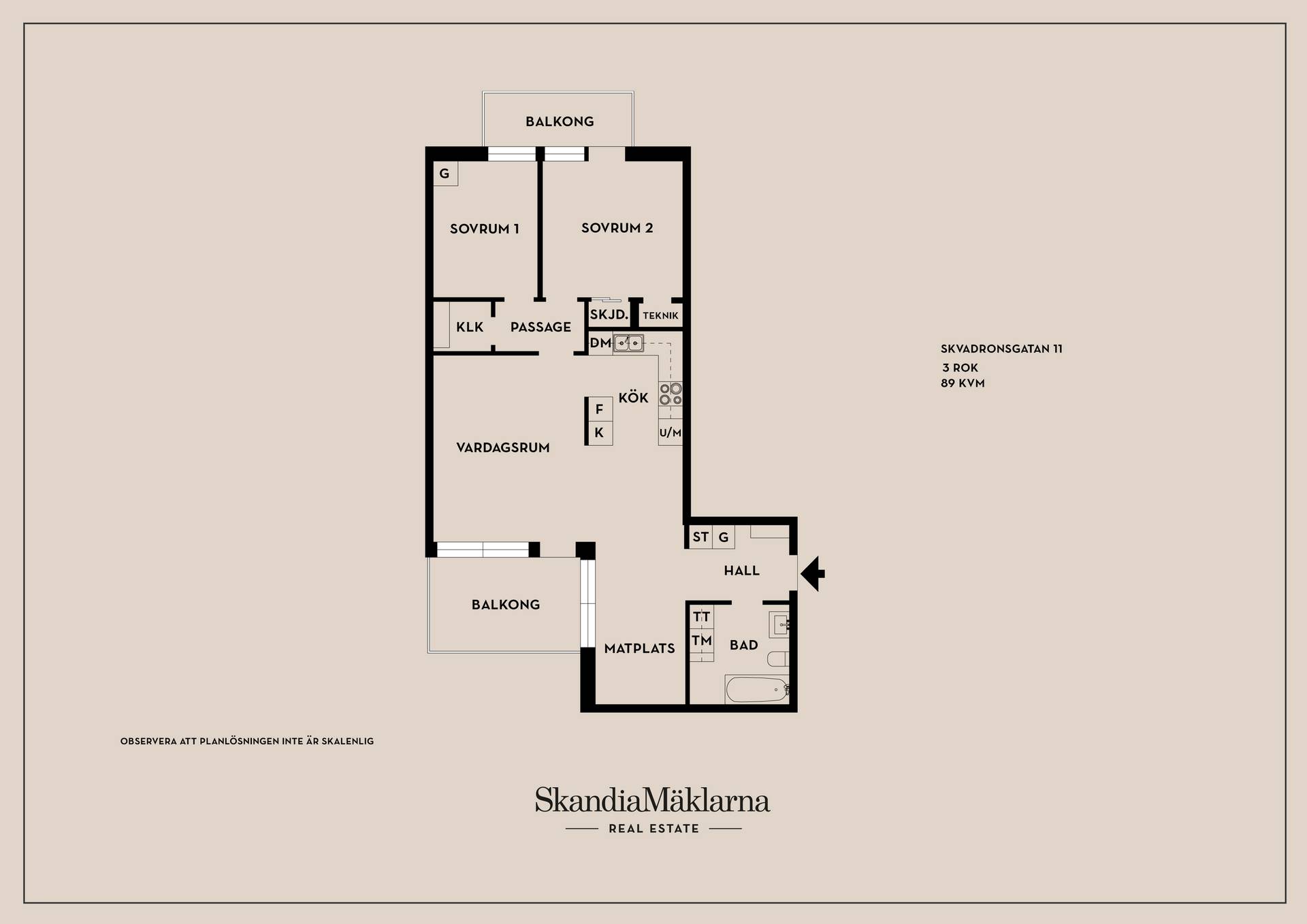 3 rum Lägenhet på Skvadronsgatan 11 Södra Ekkällan Linköpings kommun - bild 23