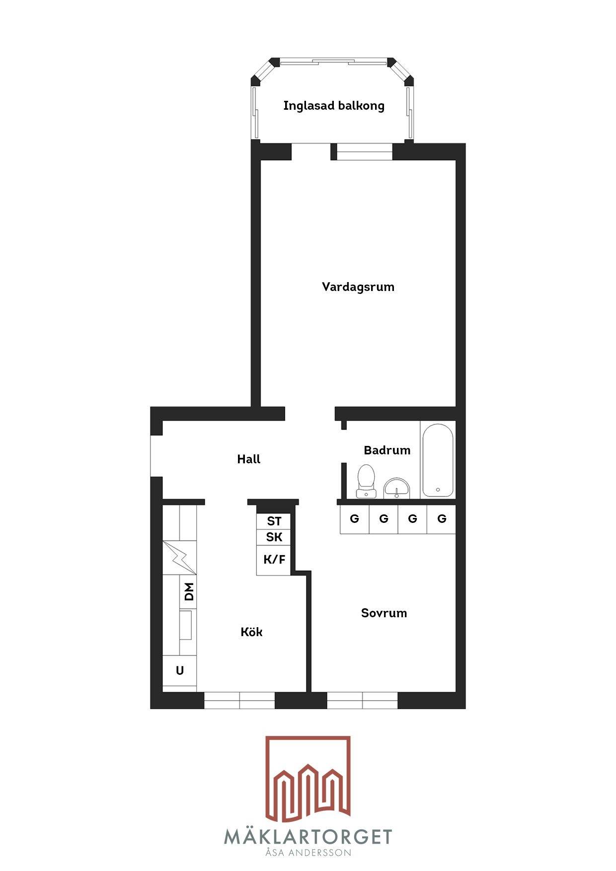 2 rum Lägenhet på Djupegatan 28B Öster-Hudiksvall Hudiksvalls kommun - bild 23