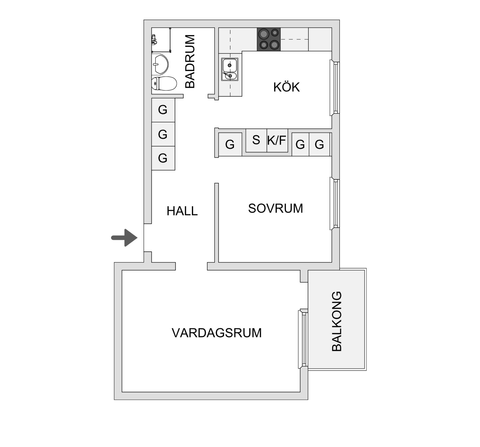 2 rum Lägenhet på Torsgatan 15D Alhem Skellefteå kommun - bild 20