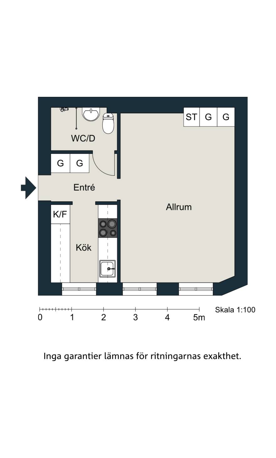 1 rum Lägenhet på Södra Långgatan 20B Kvarnholmen Kalmar kommun - bild 18