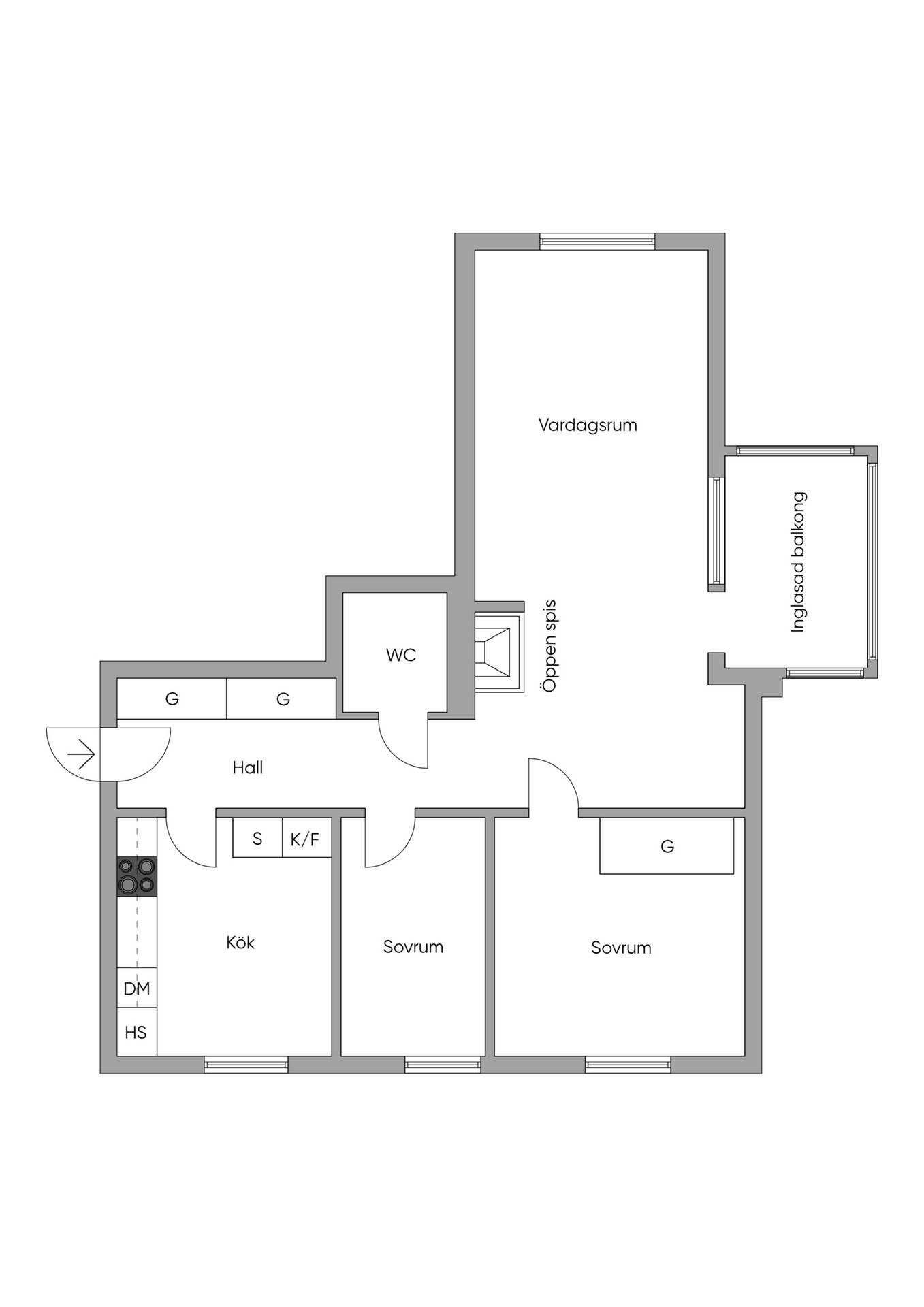 3 rum Lägenhet på Grossgärdsgatan 4, 1½ tr Grossgärdet Norrtälje kommun - bild 7
