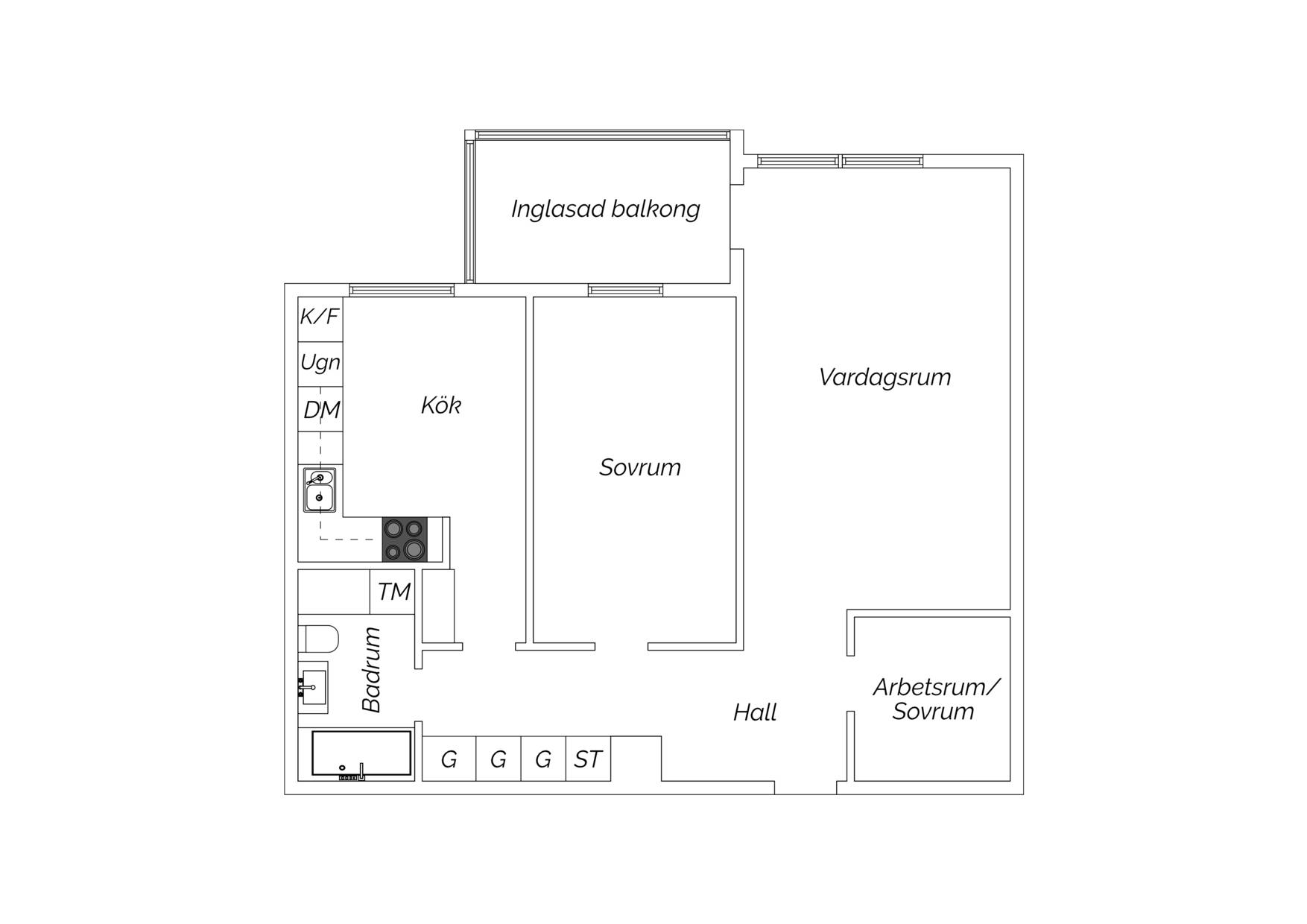 2 rum Lägenhet på Carl Malmstens väg 4 Bergshamra Solna kommun - bild 32