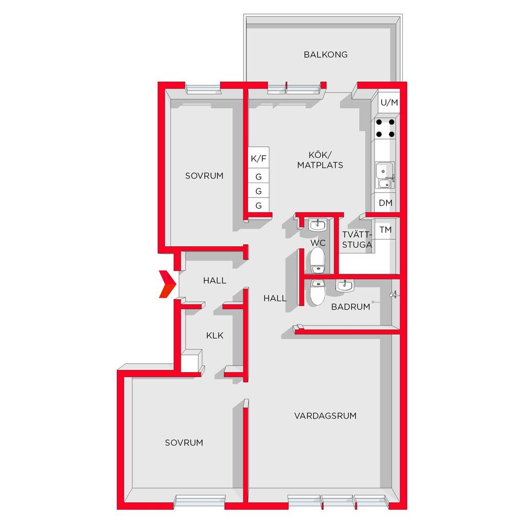 3 rum Lägenhet på Kransvägen 186 Kransmossen/Trandared Borås kommun - bild 25
