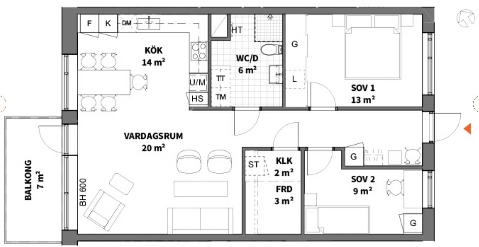 3 rum Lägenhet på Tubölegatan 1A Centrum Skellefteå kommun - bild 6