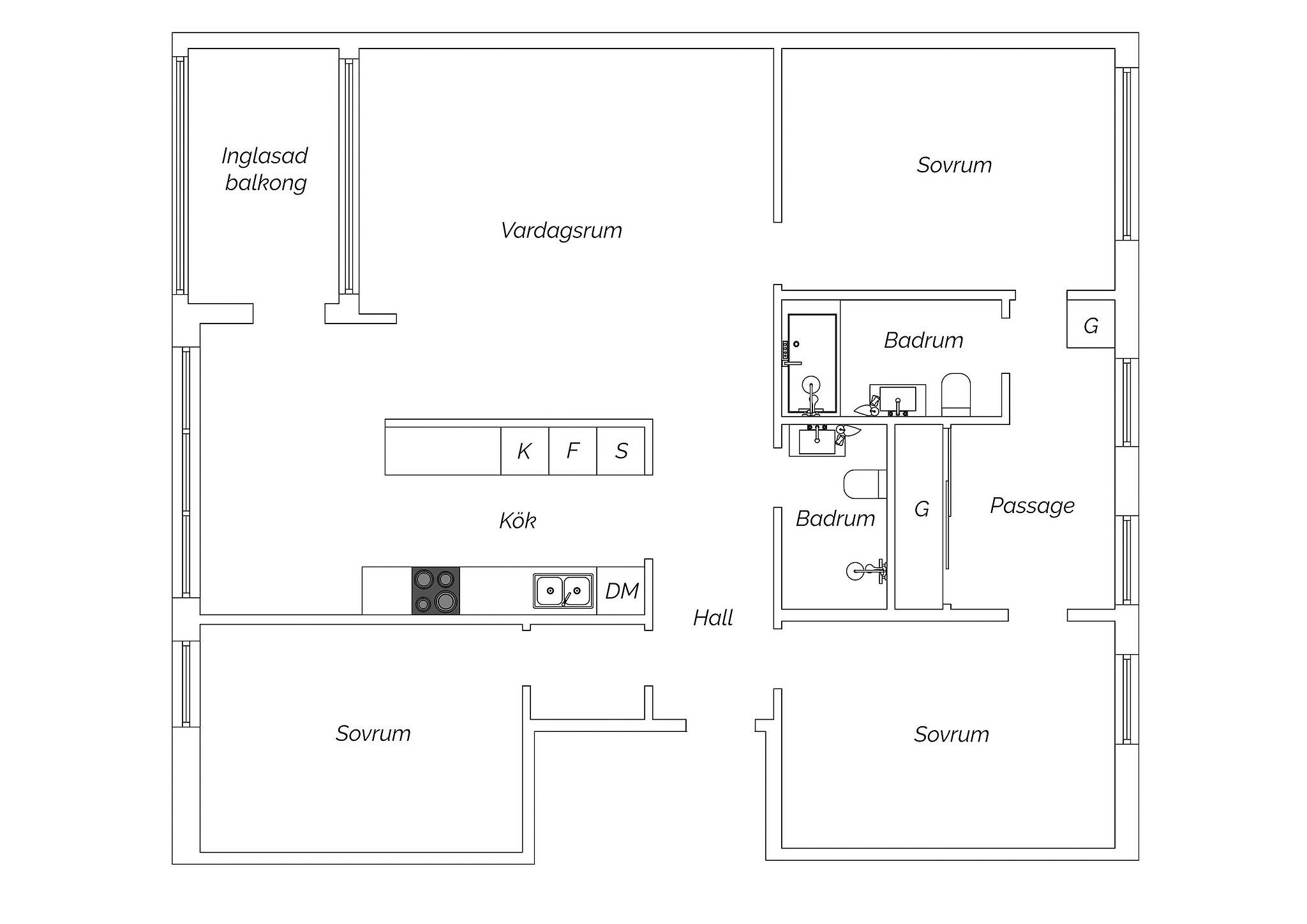 4 rum Lägenhet på Sunnanväg 14B Klostergården Lunds kommun - bild 23
