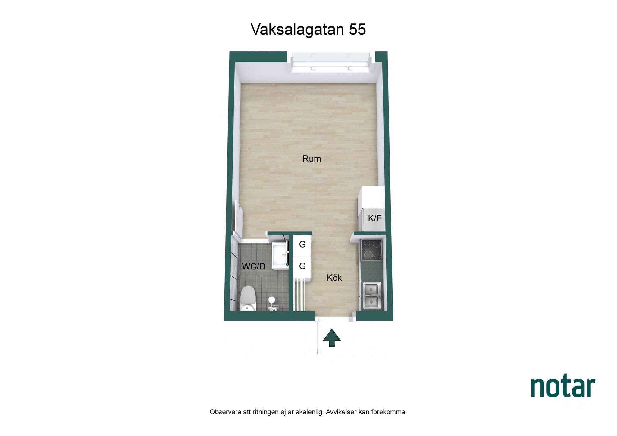 1 rum Lägenhet på Vaksalagatan 55 Fålhagen Uppsala kommun - bild 13
